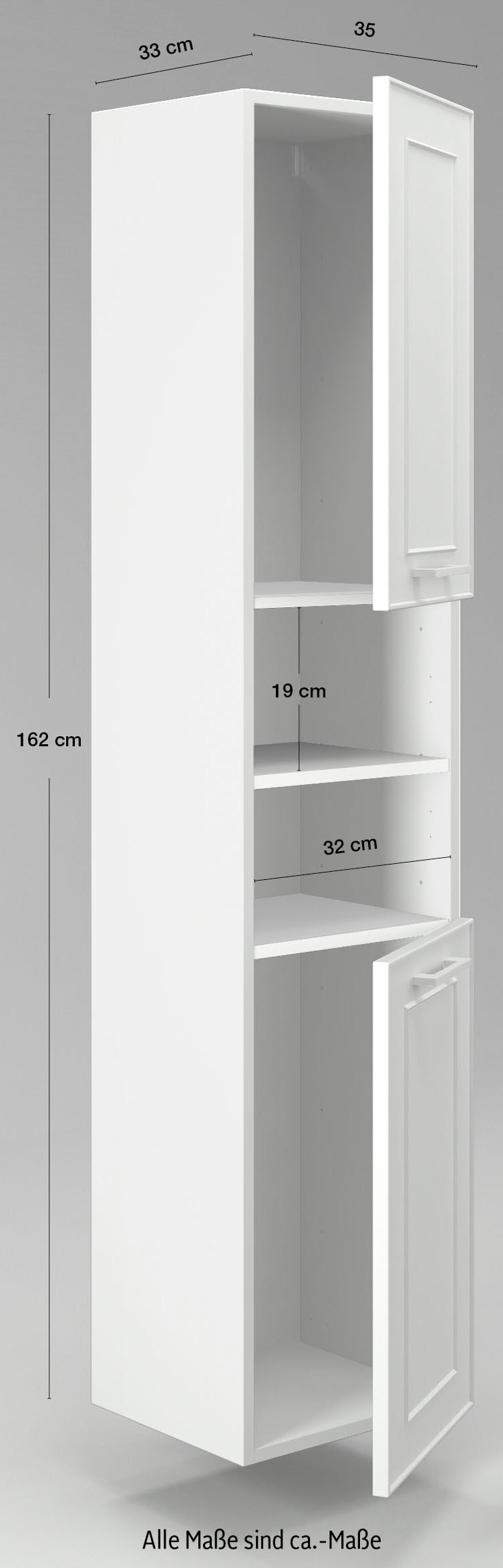 welltime Hochschrank »Star«, Badmöbel, Höhe 162 cm bestellen | BAUR