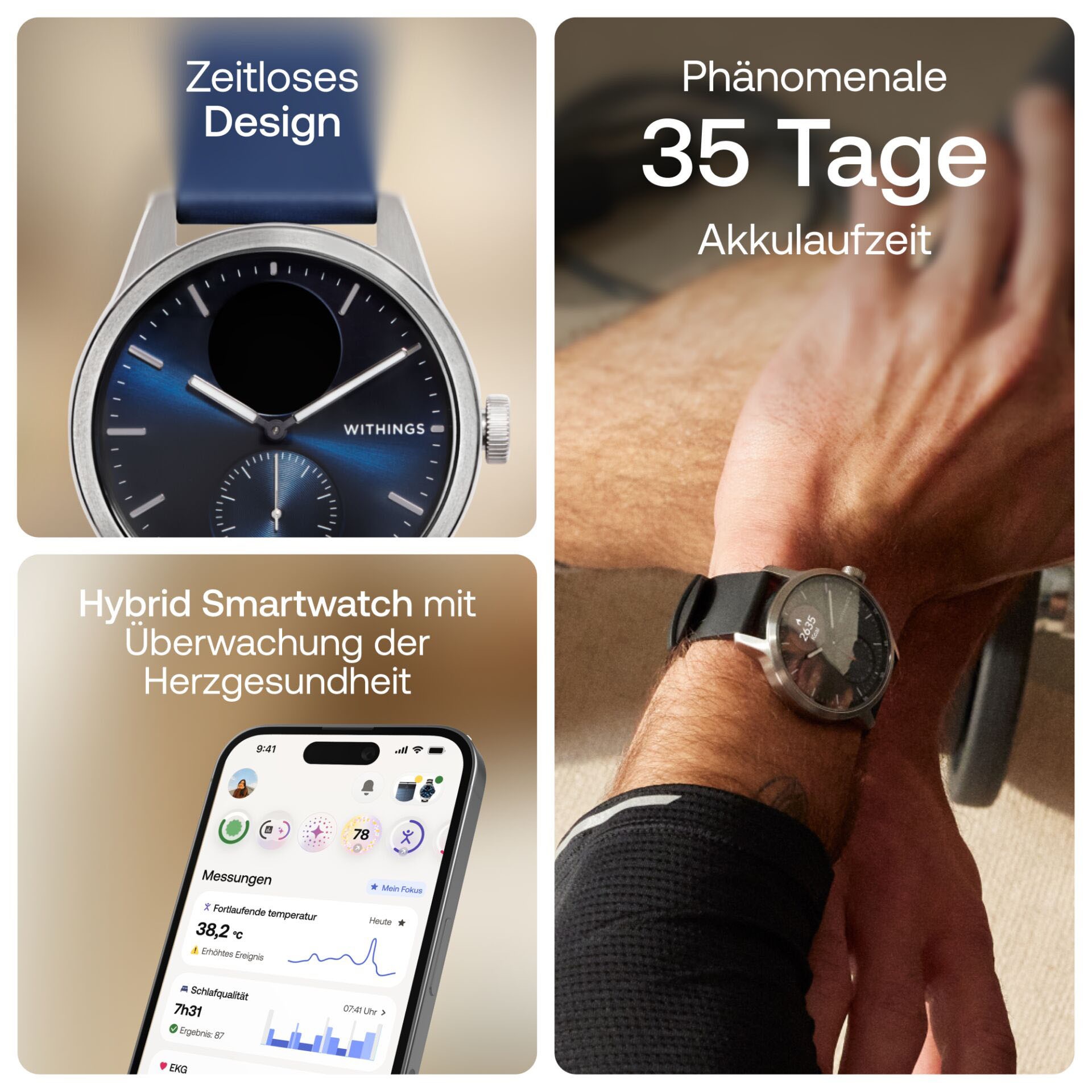 Withings Smartwatch »ScanWatch 2 42mm«(160)