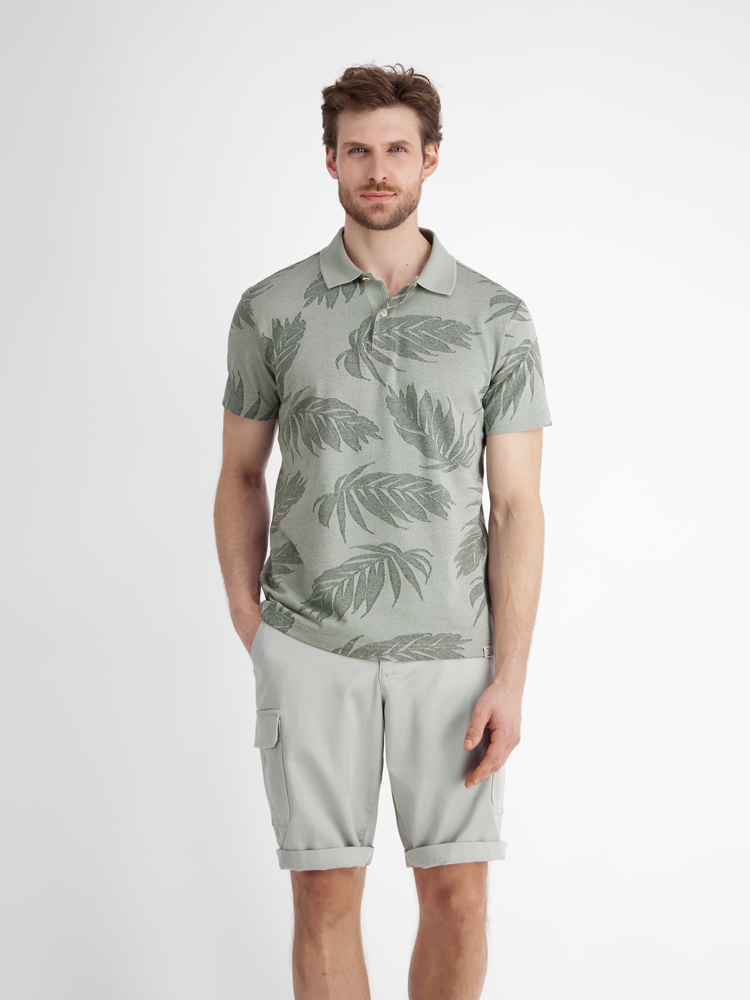 Lerros Polo marškinėliai su All-Over Print