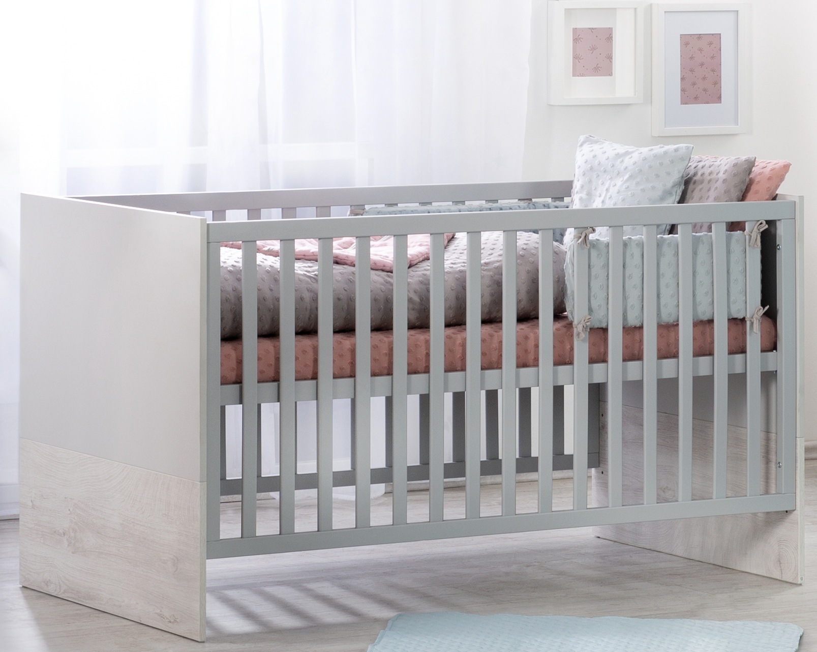 roba® Babymöbel-Set »Maren 2«, (Spar-Set, 2 St., Kinderbett, Wickelkommode), mit Kinderbett und Wickelkommode