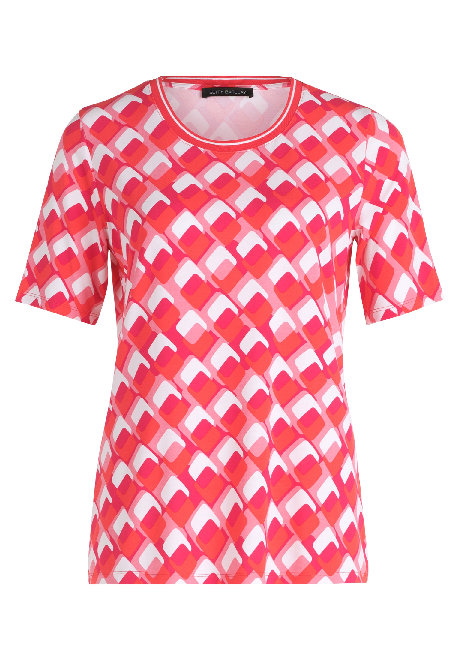 Betty Barclay Kurzarmshirt »Betty Barclay Damen Basic Shirt mit Print«, (1 tlg.), Rippbündchen