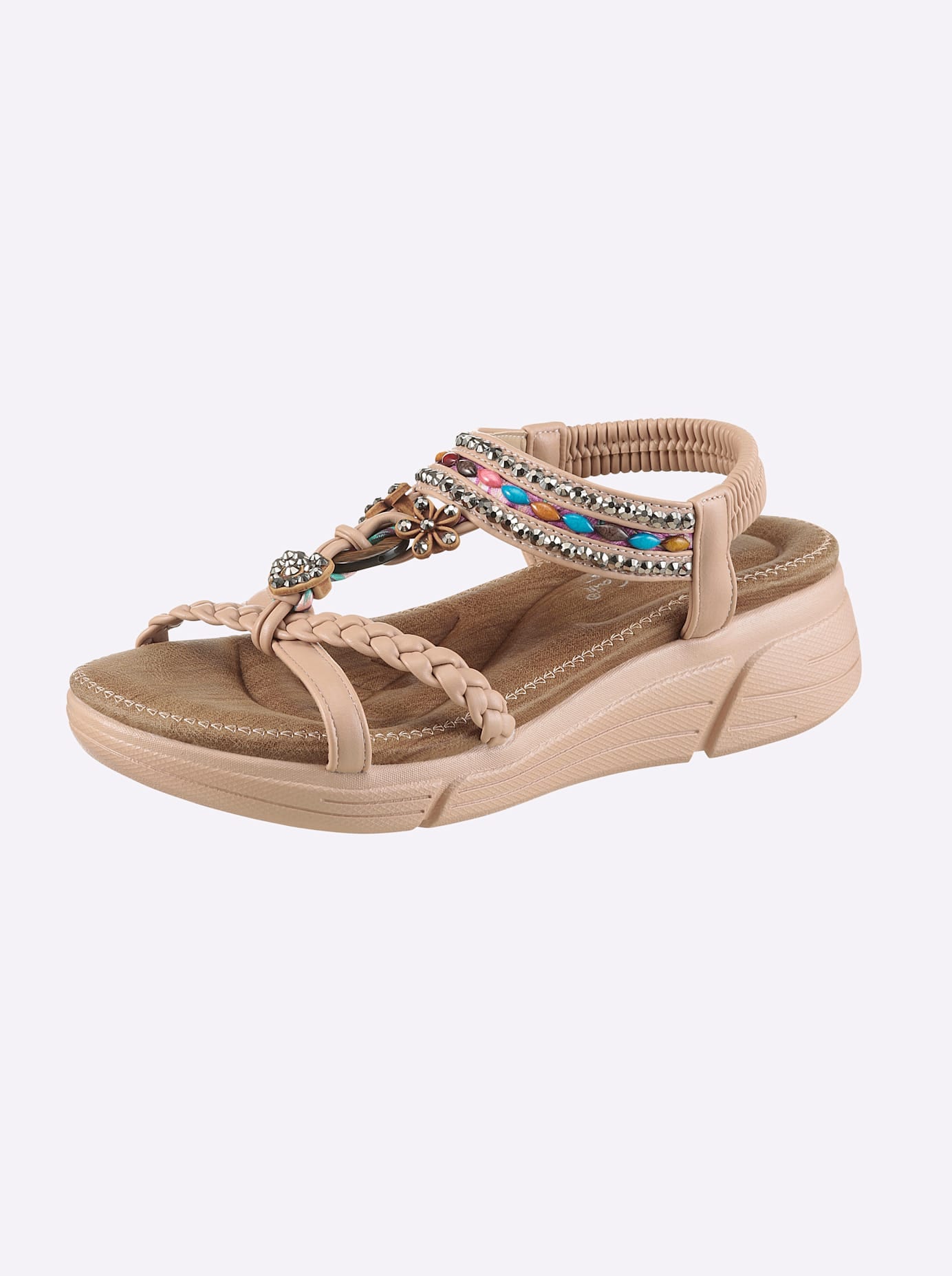 ANDREA CONTI Damen Sandalette, Gr. 39rose, Synthetik, Schuhe