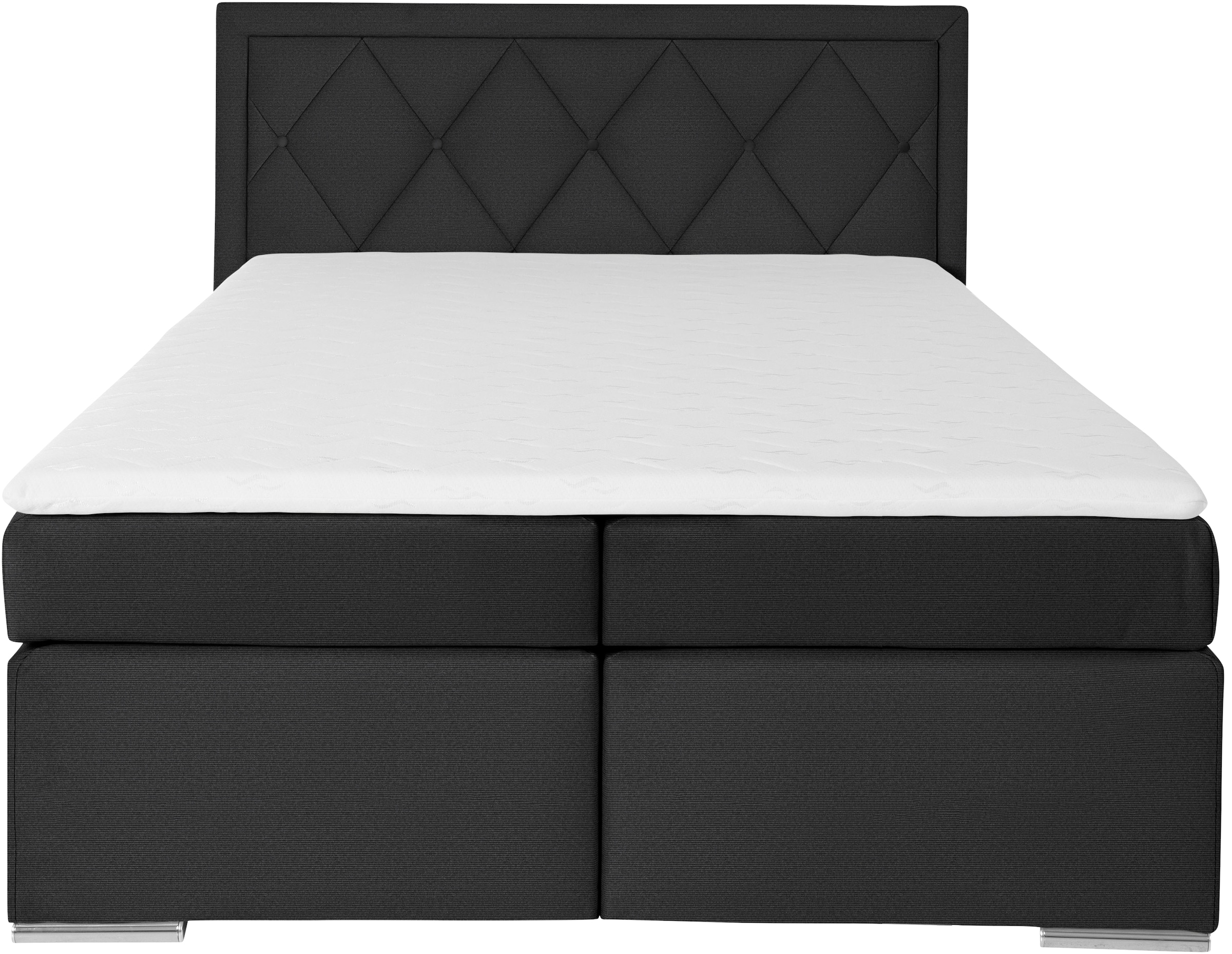 Leonique Boxbett »Alfie, Bestseller, wahlweise mit Bettkasten«, mit Knopfheftung im Kopfteil, H2, H3 und H4 wählbar