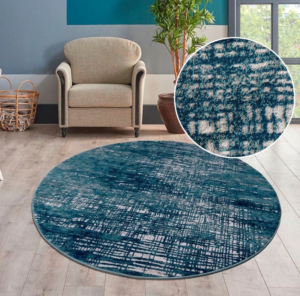 OTTO home Teppich "Ariano, dezenter Glanz mit Hoch-Tief-Struktur" rund 12 m günstig online kaufen