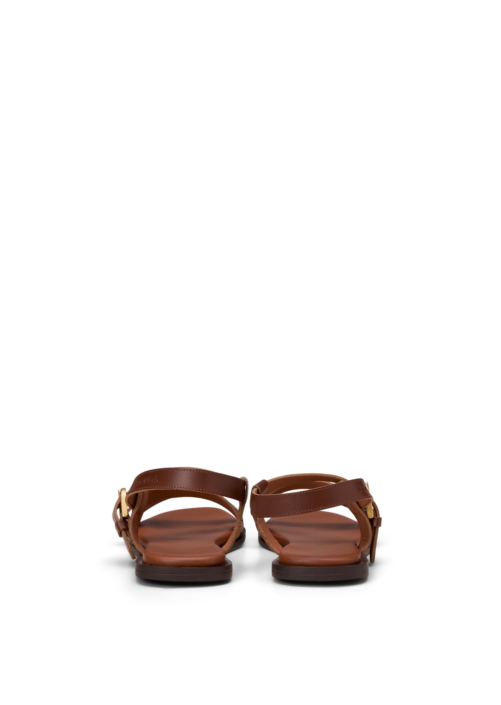 Sandale MARC O'POLO "aus edlem Rindleder", Damen, Gr. 37, cognac, Obermaterial: 100% Leder (Rind), unifarben, Schuhe Sandale 3