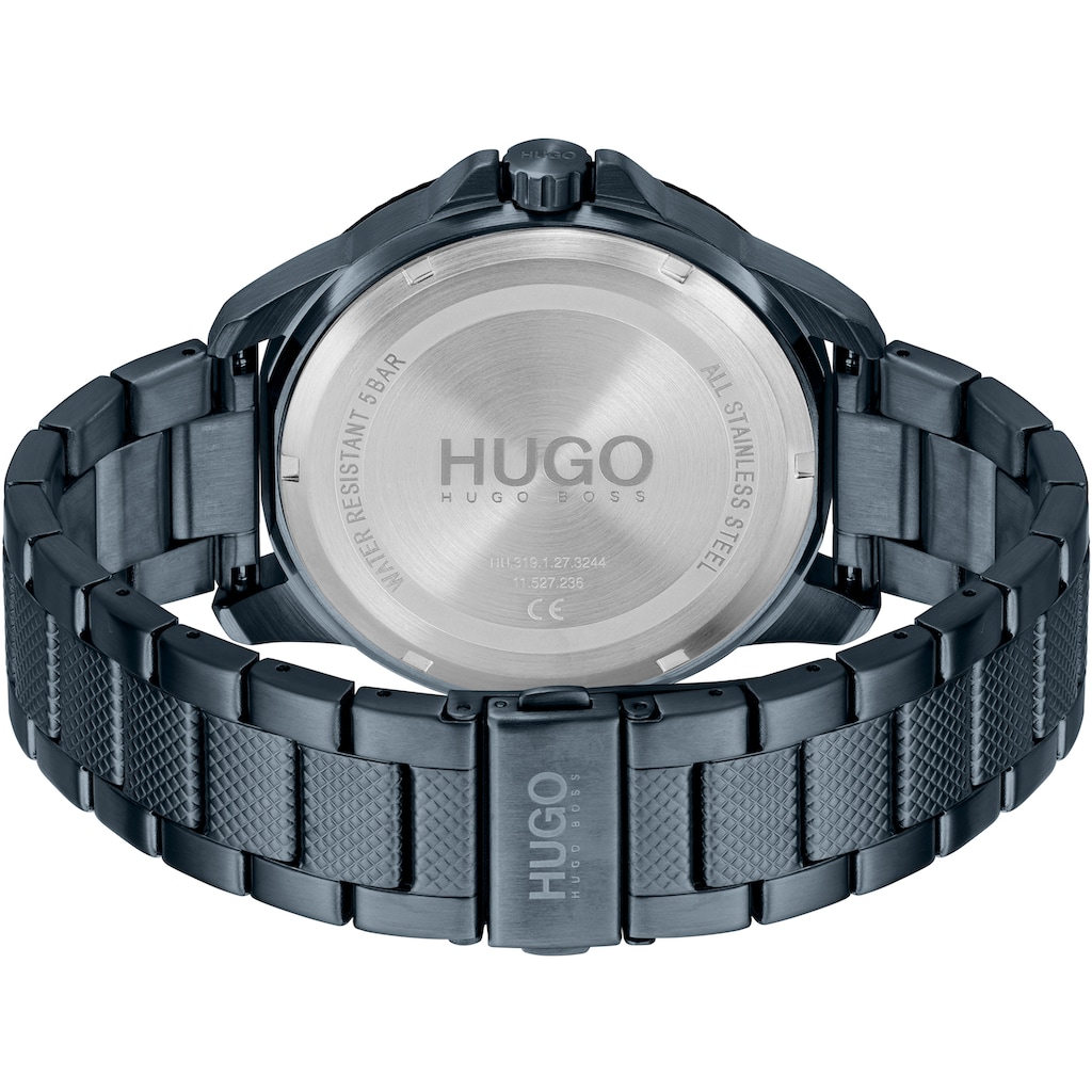 HUGO Multifunktionsuhr »#SPORT, 1530194«, Quarzuhr, Armbanduhr, Herrenuhr, Datum, 12/24-Stunden-Anzeige