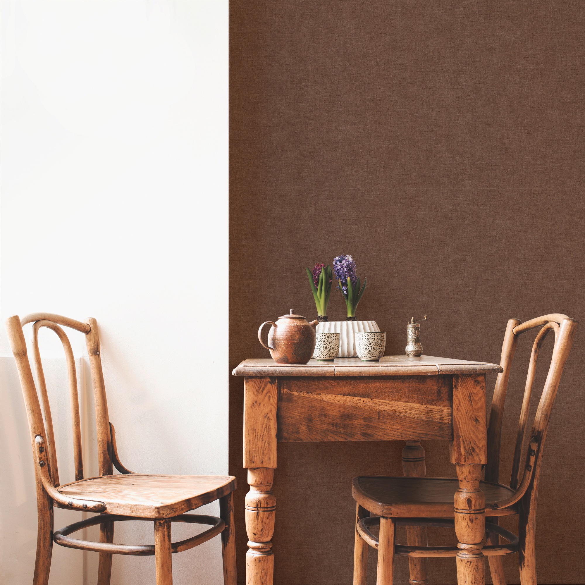 living walls Vliestapete »Smart Surfaces einfarbige Tapete Unitapete Struktur-Optik Landhaus«, matt, Vliestapete Textil-Optik für Schlafzimmer Küche Wohnzimmer Uni Design