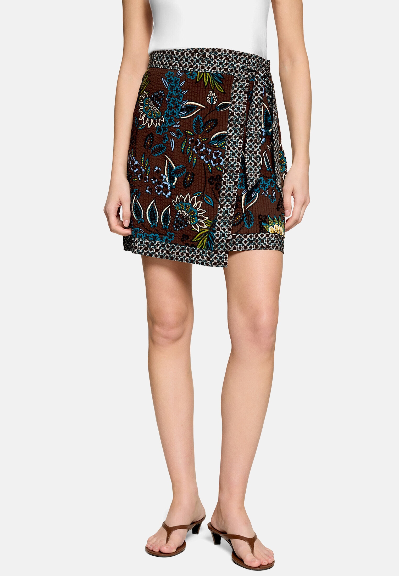 Zero Minirock »Damen mit Print.« Wickel-Design