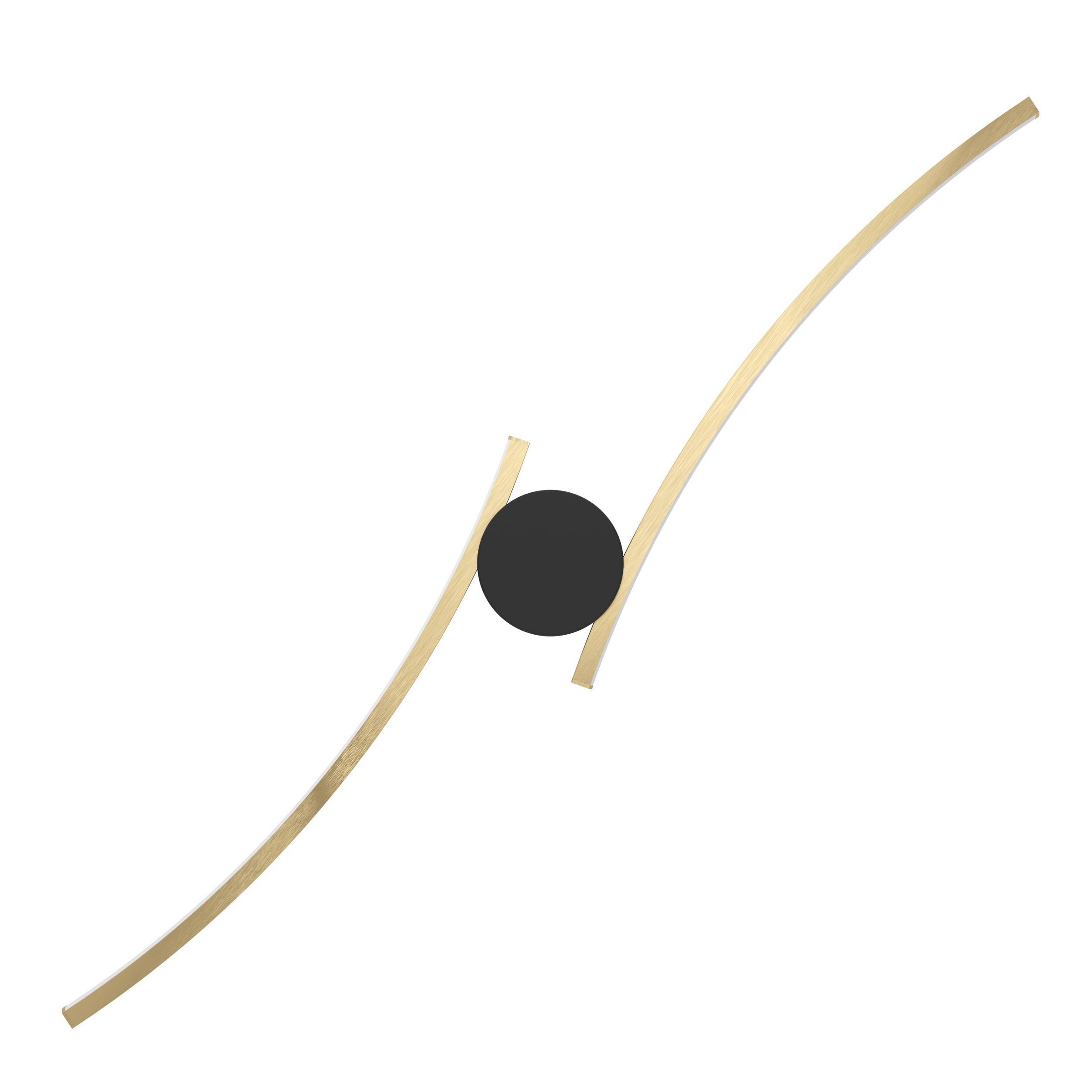 EGLO Deckenleuchte »Aieta Deckenlampe schwarz messing, Bürolampe, LED Lampe, Leuchte« LED-Modul 1 Stk. Neutralweiß Wand-/Deckenleuchte - L72 x B13 x H8 cm - 12W inkl.