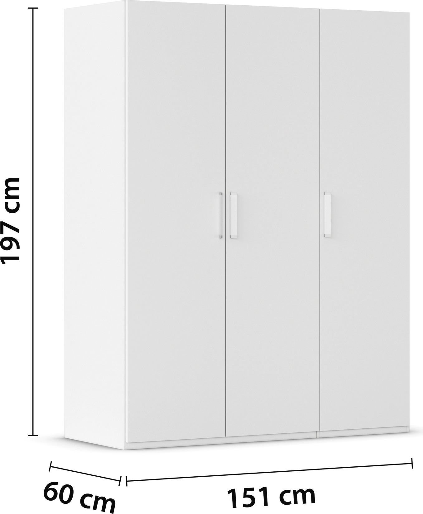 rauch Drehtürenschrank »Kleiderschrank Schrank Garderobe Schlafzimmerschrank EVELYN«, (in 2 Höhen 197 oder 210 cm erhältlich), in elegantem Stil, viel Stauraum 4 Breiten und 2 Höhen MADE IN GERMANY