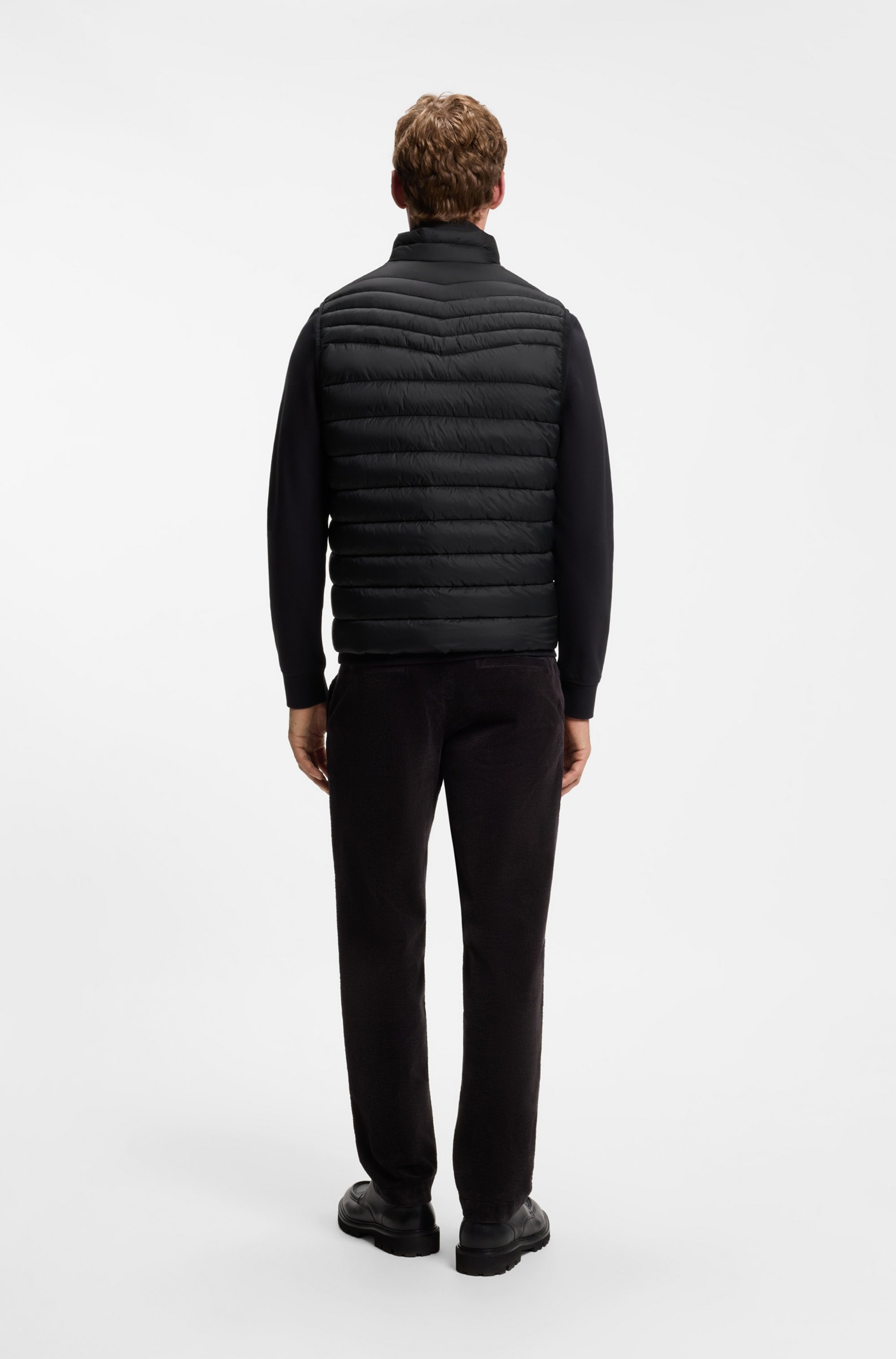 BOSS ORANGE Steppweste »Odeno« Stehkragen, slim fit, kurze Länge