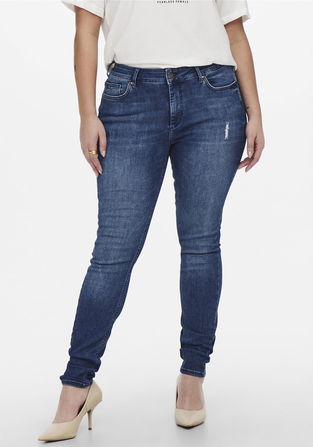 ONLY CARMAKOMA Skinny-fit-Jeans "CARWILLY REG SKINNY JEANS DNM REA" günstig online kaufen