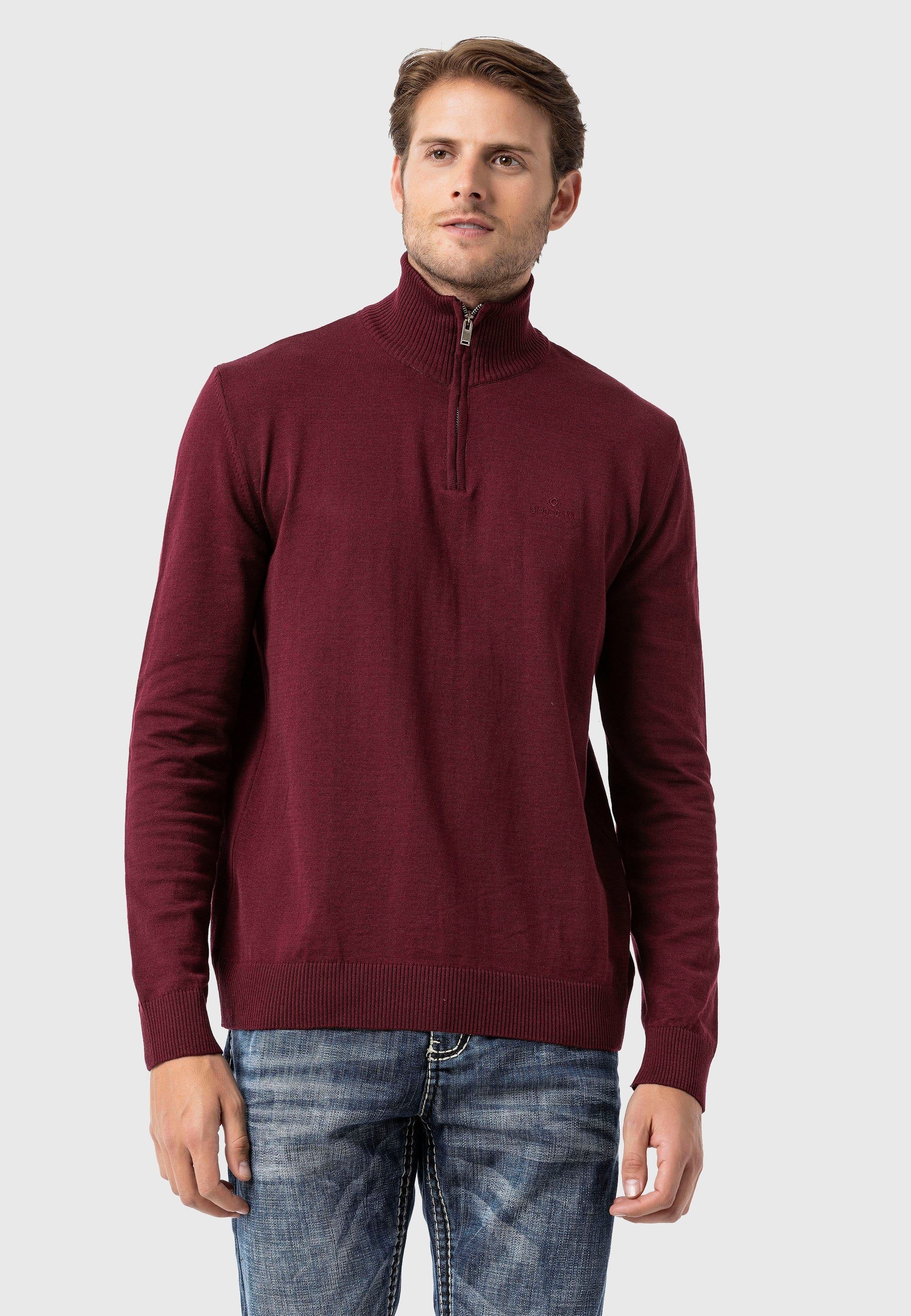 Cipo & Baxx Troyer "Pullover", (1 tlg.), mit Troyer-Kragen günstig online kaufen