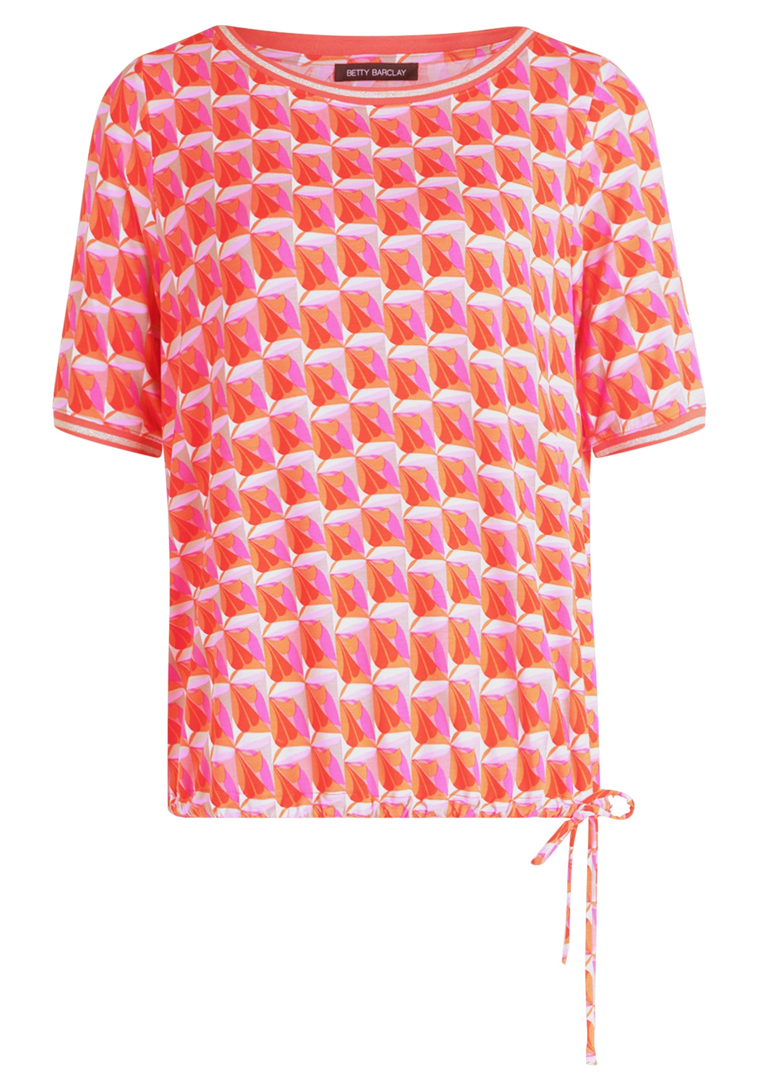 Betty Barclay Kurzarmshirt »Betty Barclay Casual-Shirt mit Tunnelzug«, (1 tlg.), Rippbündchen