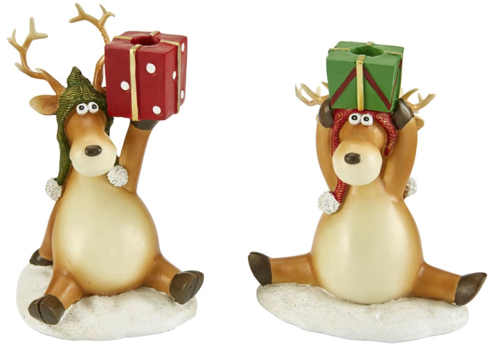 2 St.), Weihnachtsdeko«, kaufen Kerzenhalter Höhe aus 11,5 cm ca. | Schneider BAUR (Set, »Geschenke, Polyresin,