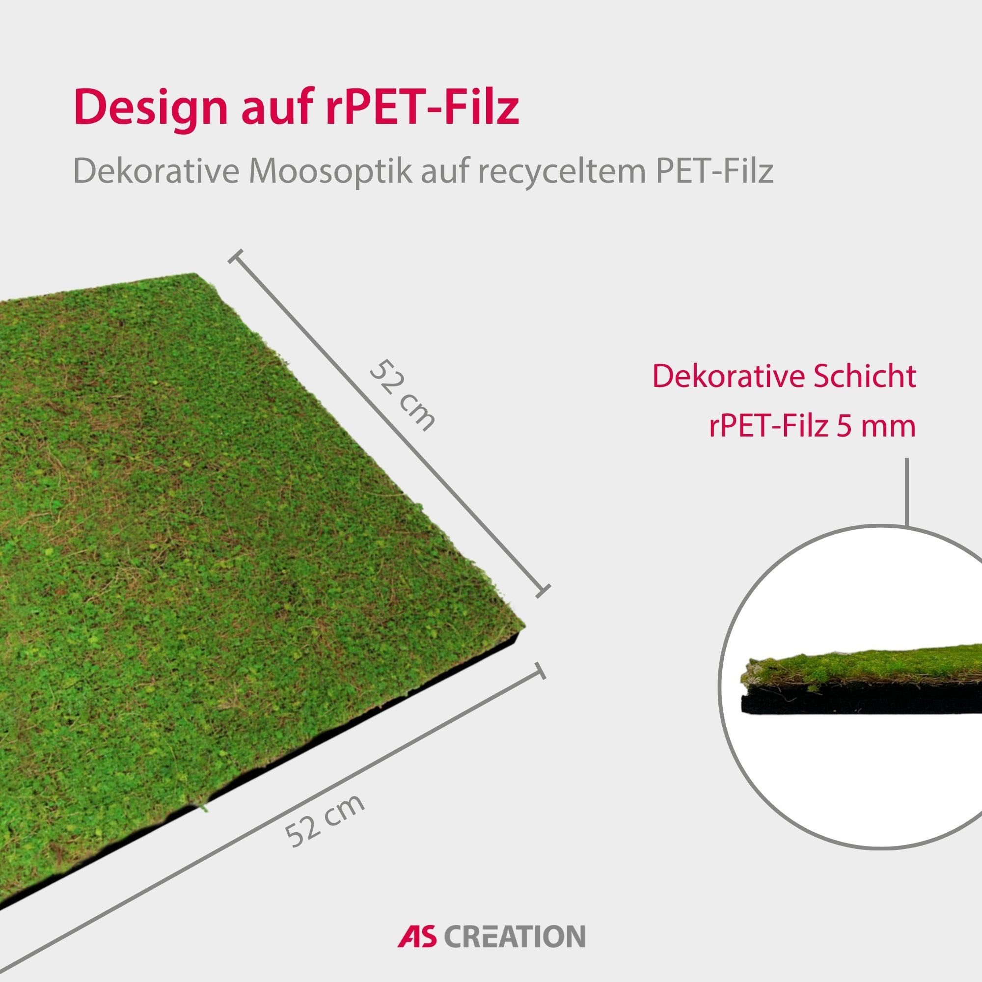 Architects Paper Wandpaneel »A.S. Création Modular Wall Wandpaneel Pflanzenoptik Natur« 1 tlg. Natur- und Kunstfasern auf rPET-Filz für botanische 3D-Wände