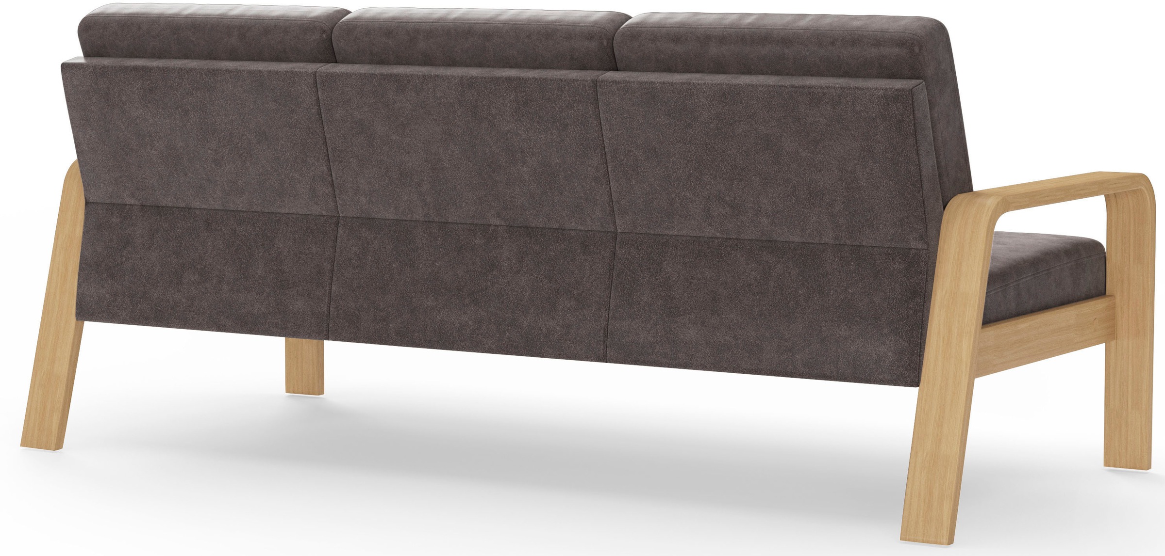 sit&more 3-Sitzer »Kolding«, Armlehnen aus Buchenholz in natur, verschiedene Bezüge und Farben