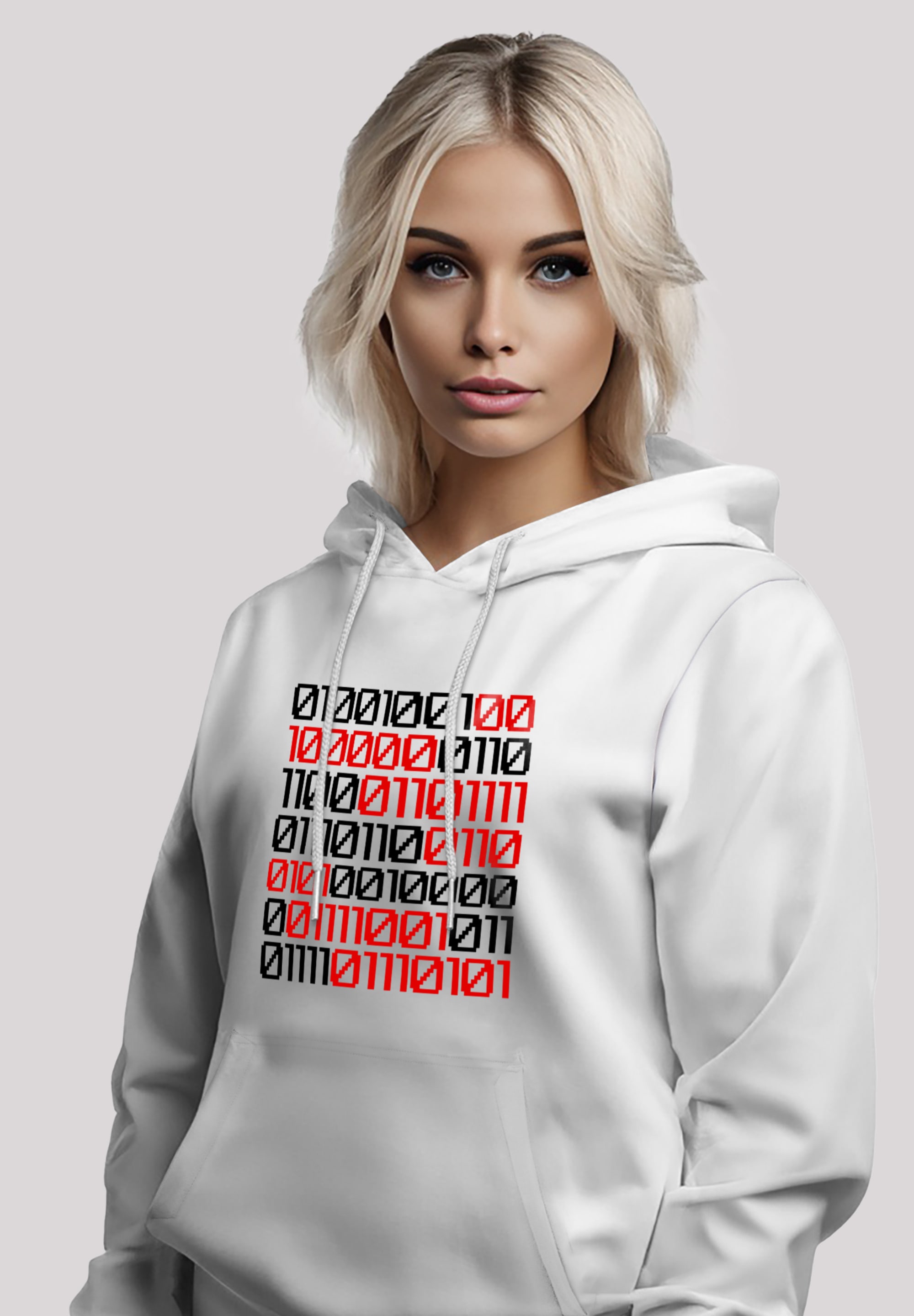 F4NT4STIC Kapuzenpullover »I love you 01001001 Binary Code Valentinstag«, Premium Qualität