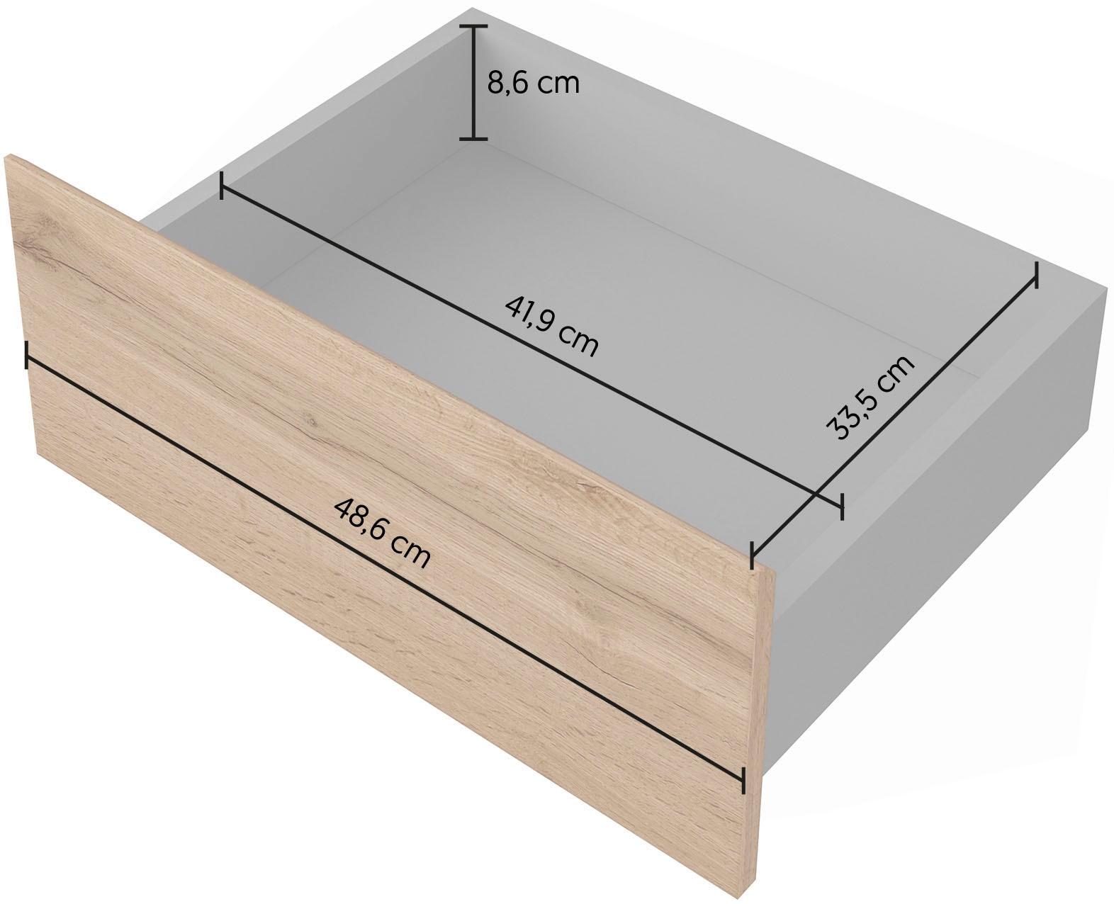 INOSIGN Sideboard »Cross, Breite 150 cm, moderne grifflose Kommode, 2Türen/3 Schubkästen«, Schubladenkommode mit viel Stauraum, Einlegeböden verstellbar