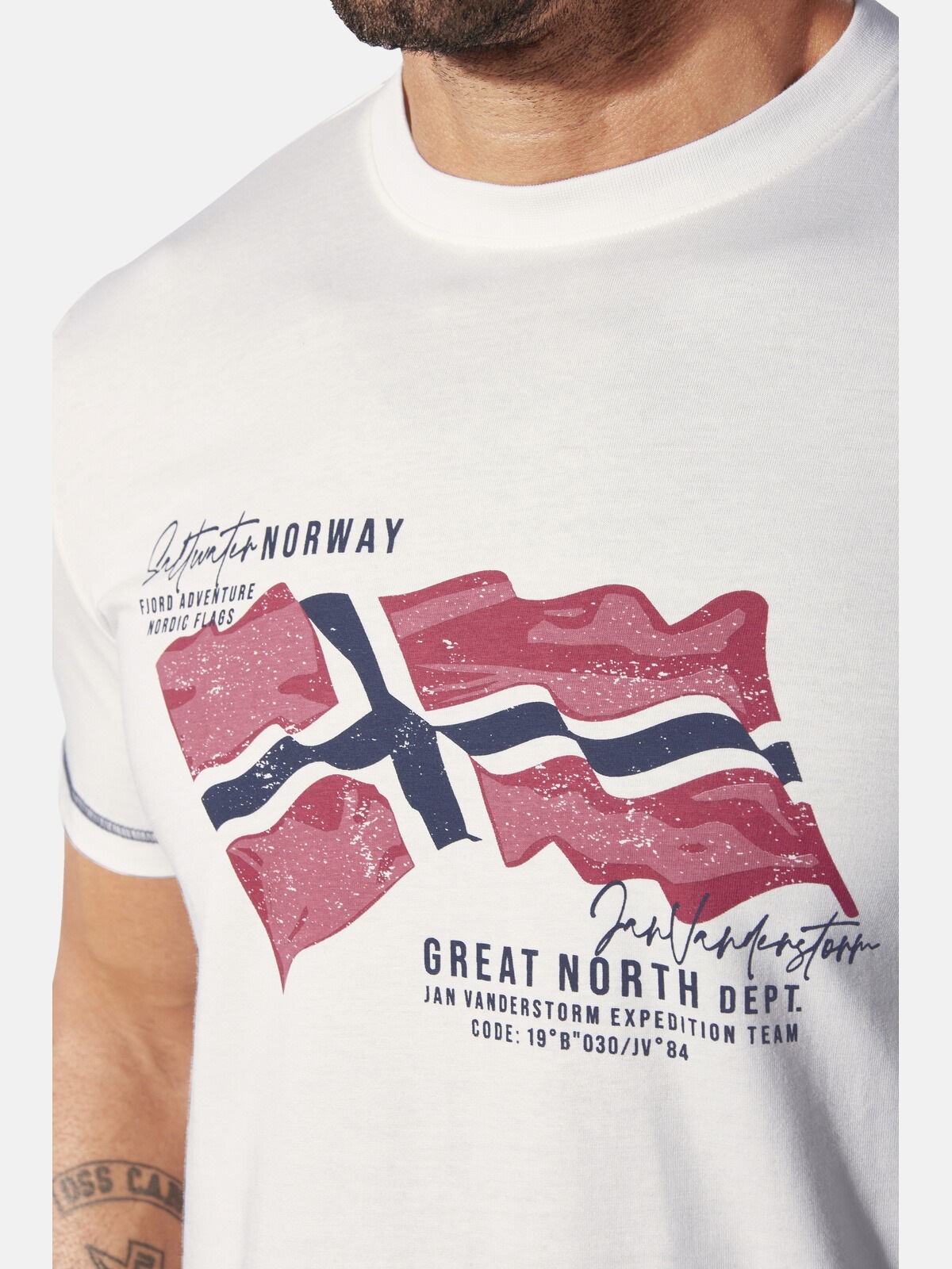Jan Vanderstorm T-Shirt »Doppelpack T-Shirt BALDEN«, (2 tlg.), mit Brusttasche