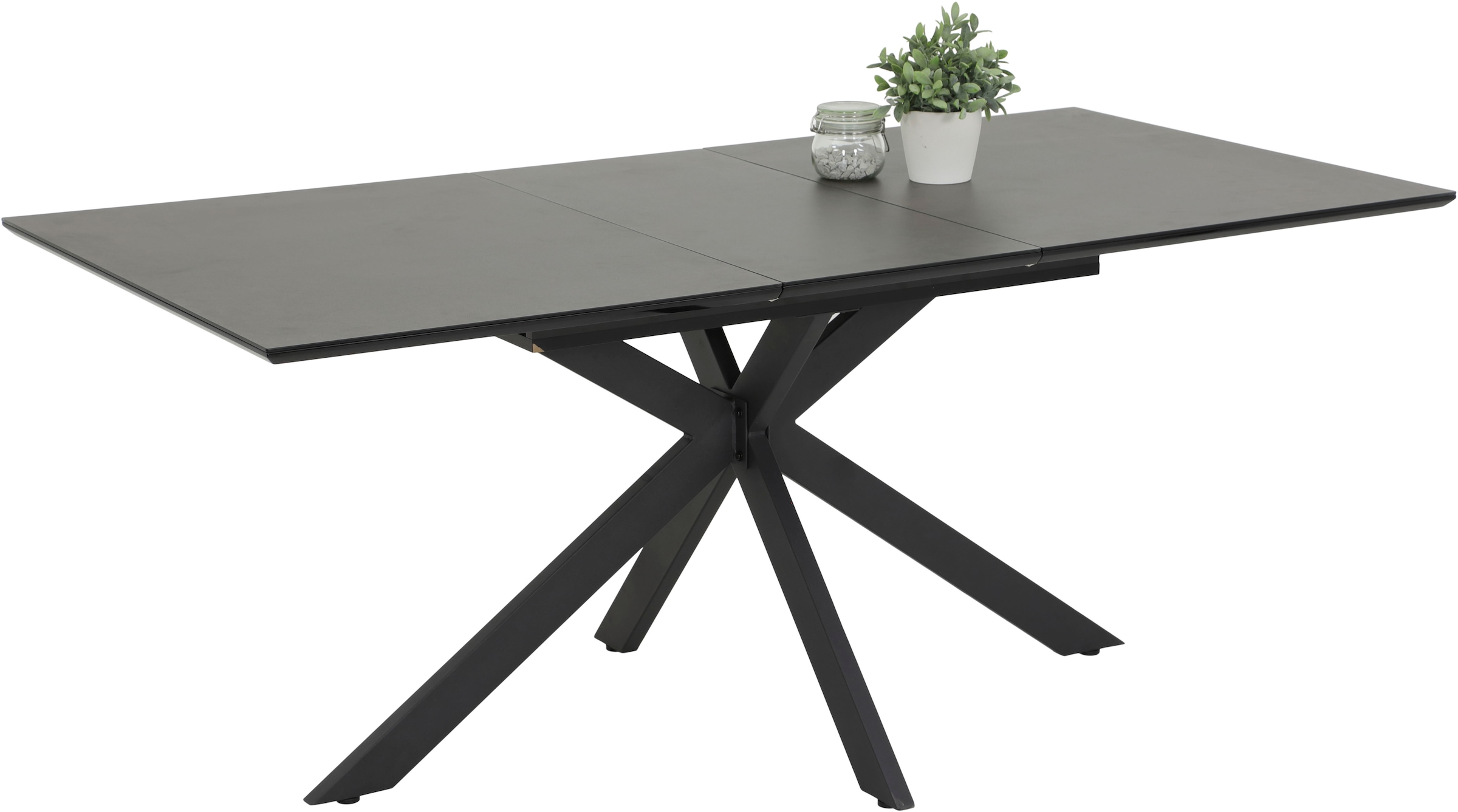 HELA Essgruppe »HAVEL«, (7 tlg.), Tisch 140-180x90 cm, Synchronauszug, Stuhl 360° drehbar, Armlehnen