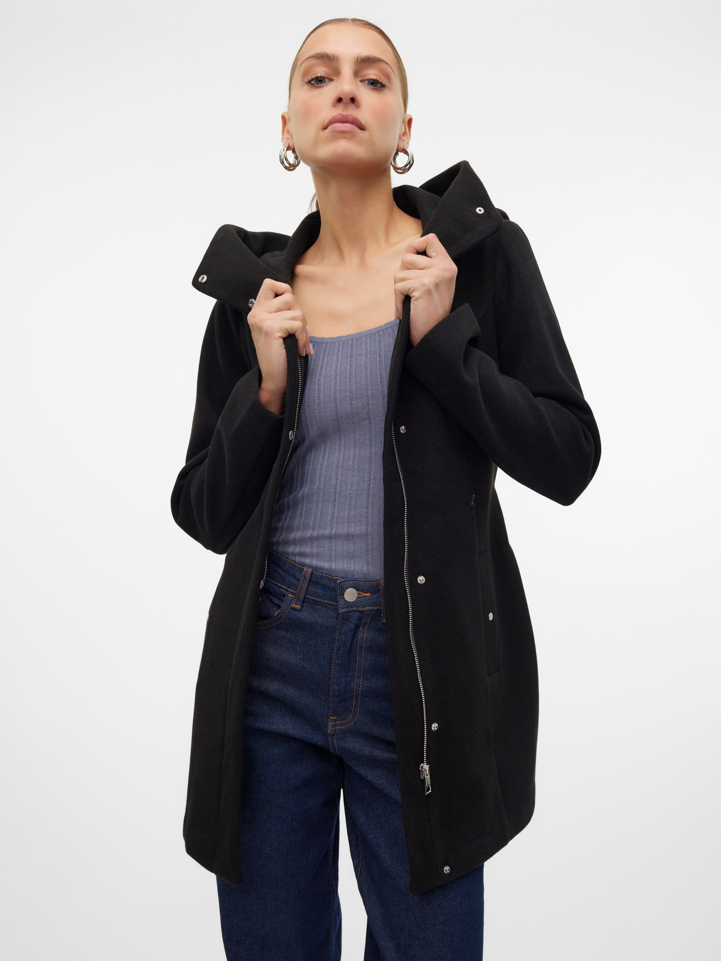 Vero Moda Langjacke "VMPOPLIVA JACKET GA BOO", mit Kapuze günstig online kaufen