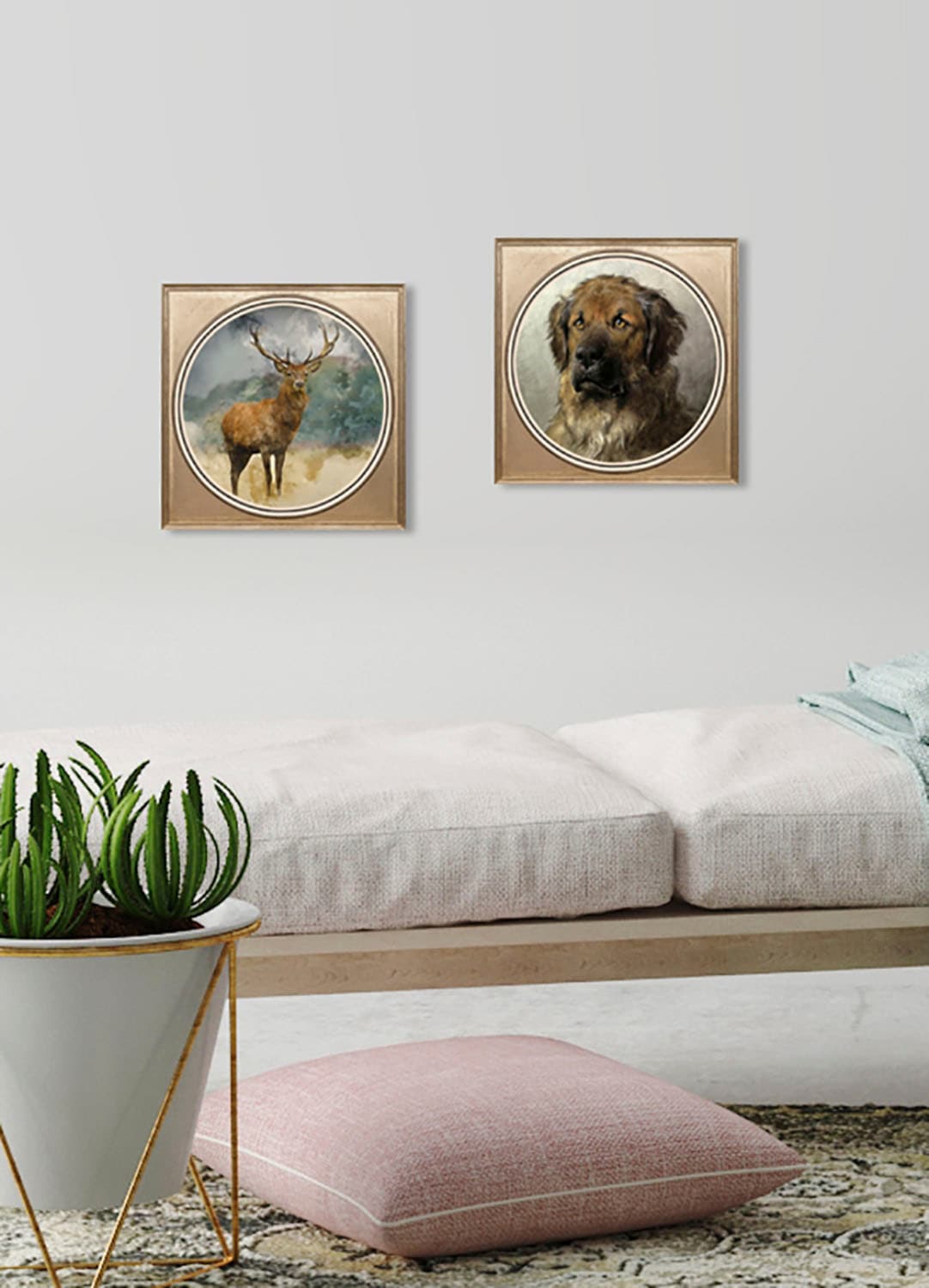queence Acrylglasbild »Hirsch«, Hirsch-Wildtiere-Gemälde-Kunst-Hirschbilder-Hirsche-Wald-Waldbilder, Fine Art-Print in Galeriequalität