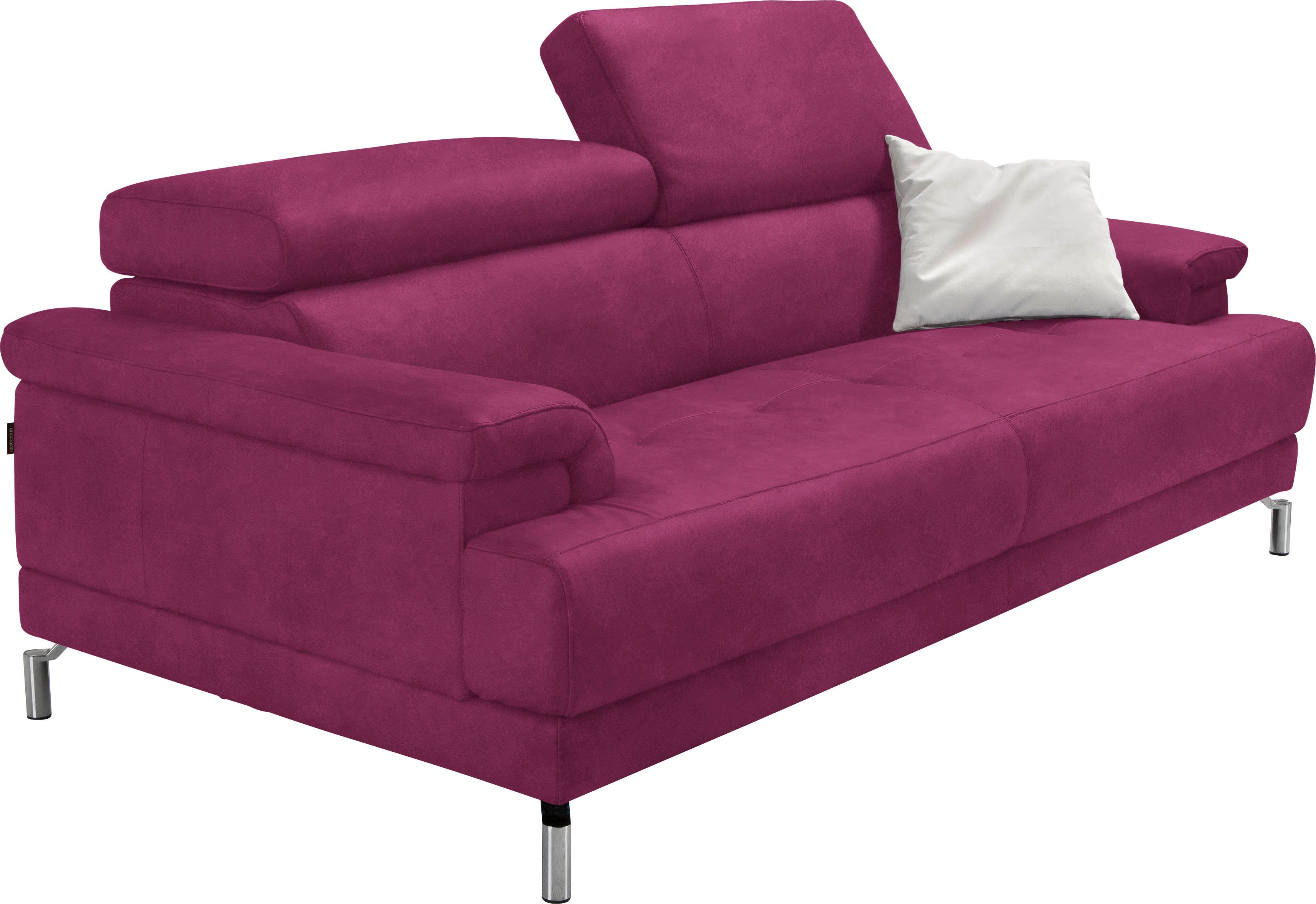 Egoitaliano 2,5-Sitzer "Soul, Design und Sitzkomfort auf hohem Niveau, tolle Details" inkl. Kopfteilverstellung für noch mehr Komfort, Designfuß