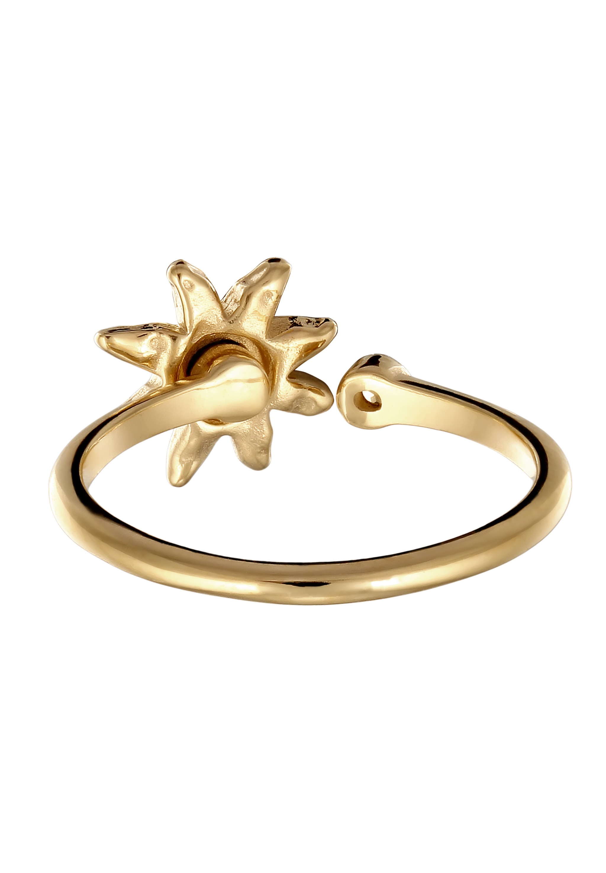 Elli Silberring »Ring mit Citrin Sonnensymbol Gelb 925 Sterling Silber vergoldet«
