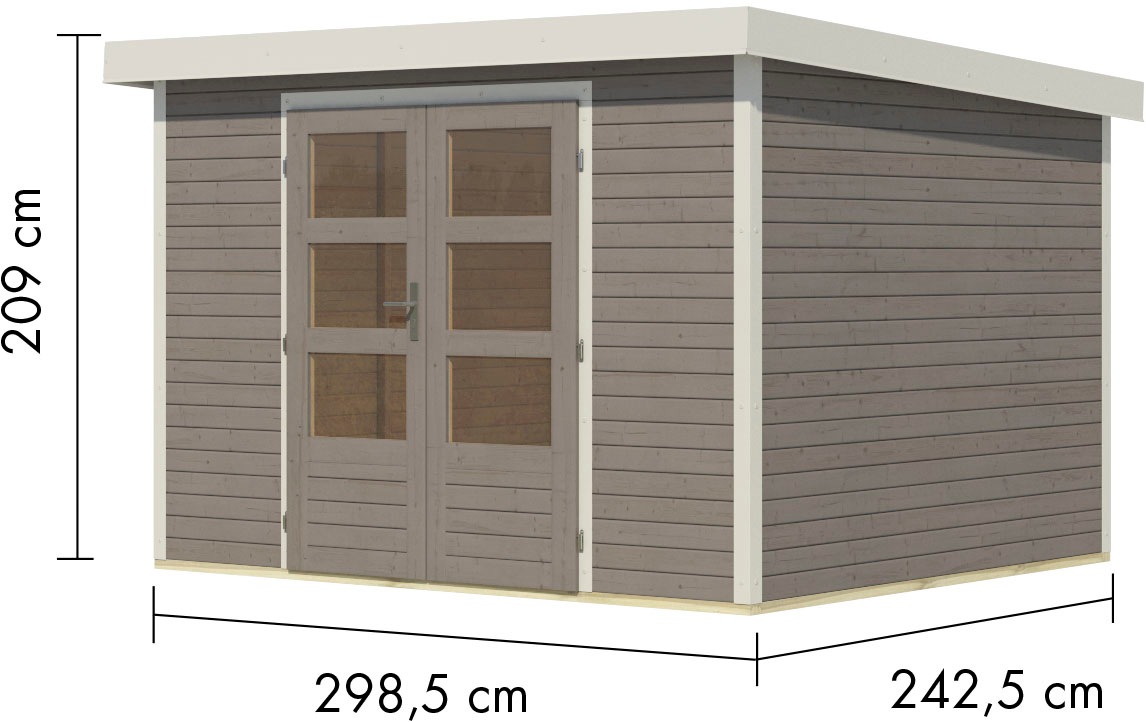 Karibu Gartenhaus »Jupiter 5 D«, in verschiedenen Farben