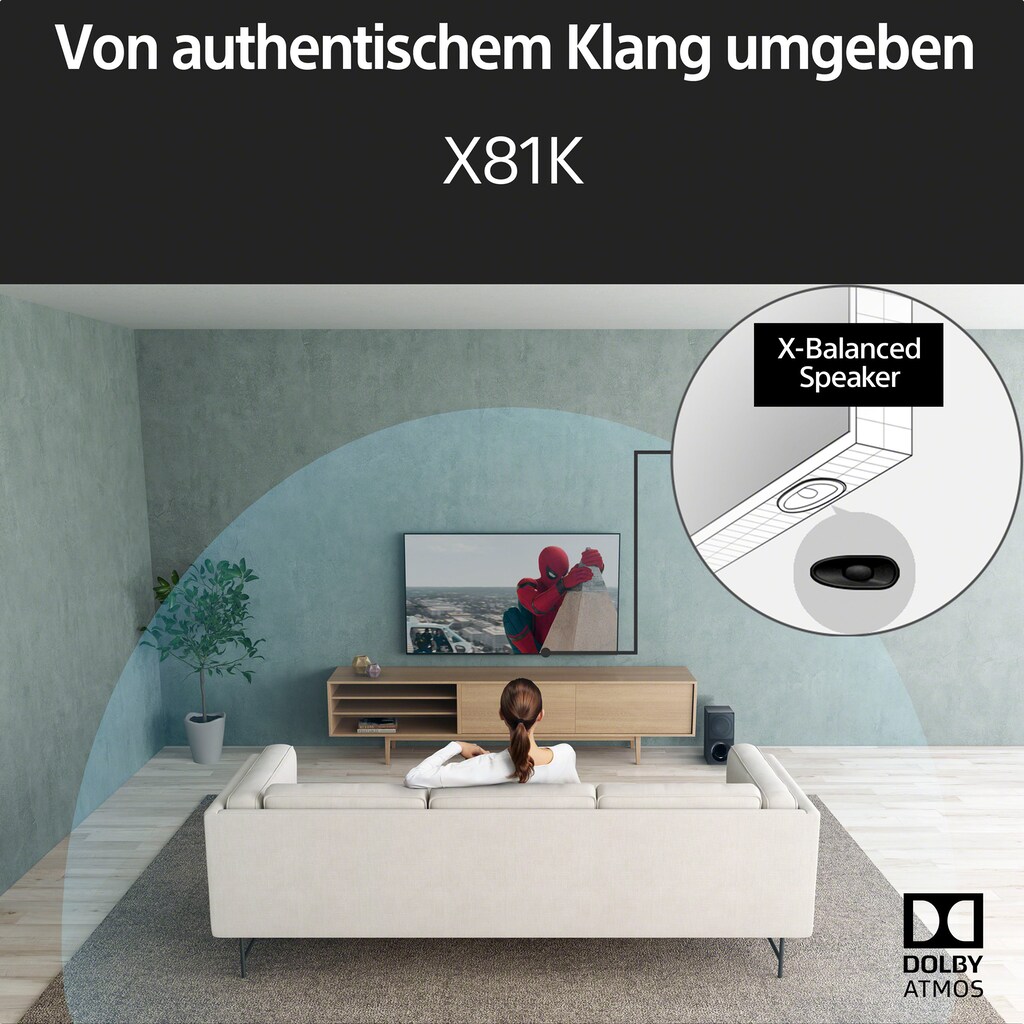 Sony LCD-LED Fernseher »KD-55X81K«, 139 cm/55 Zoll, 4K Ultra HD, Google TV-Smart-TV