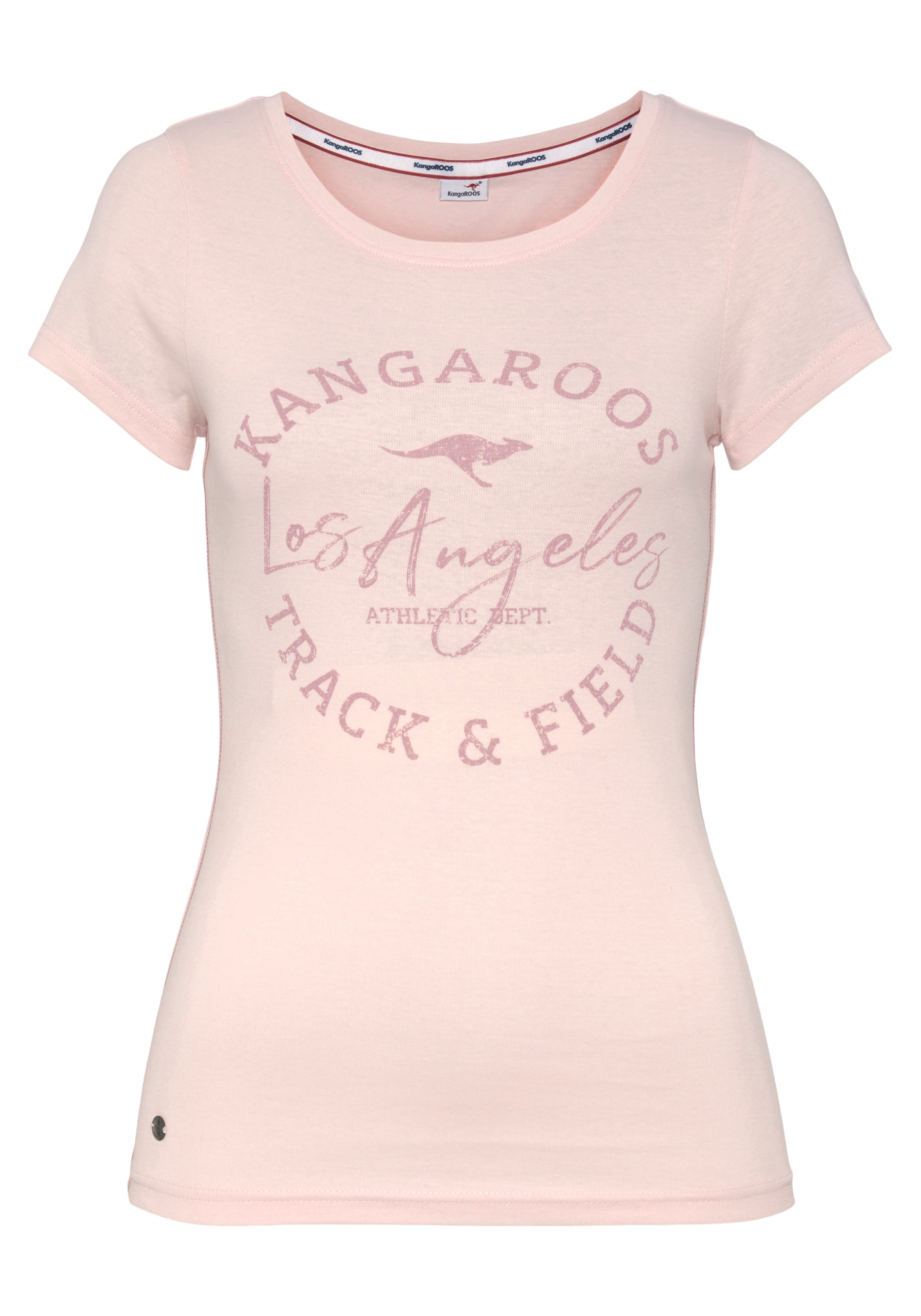 KangaROOS Print-Shirt, sehr figurbetonter Schnitt, Print, Rundhalsausschnitt