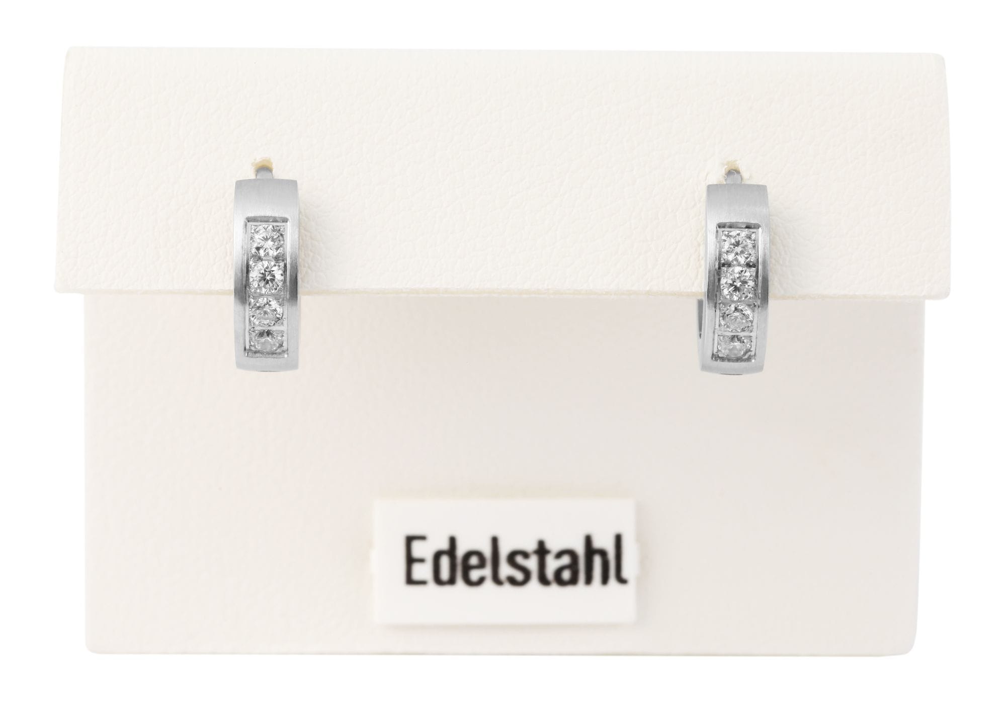 Adelia´s Klappcreolen »Damen Ohrringe – Klappcreole aus Edelstahl mit Strass Steinchen« Geschenkidee: zeitlos und vielseitig