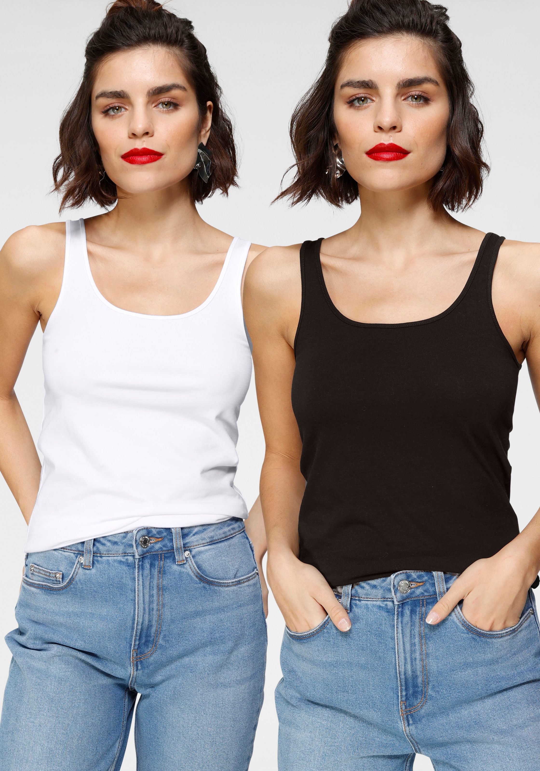 Tamaris Tanktop, aus Baumwollmischung - im Set günstig online kaufen