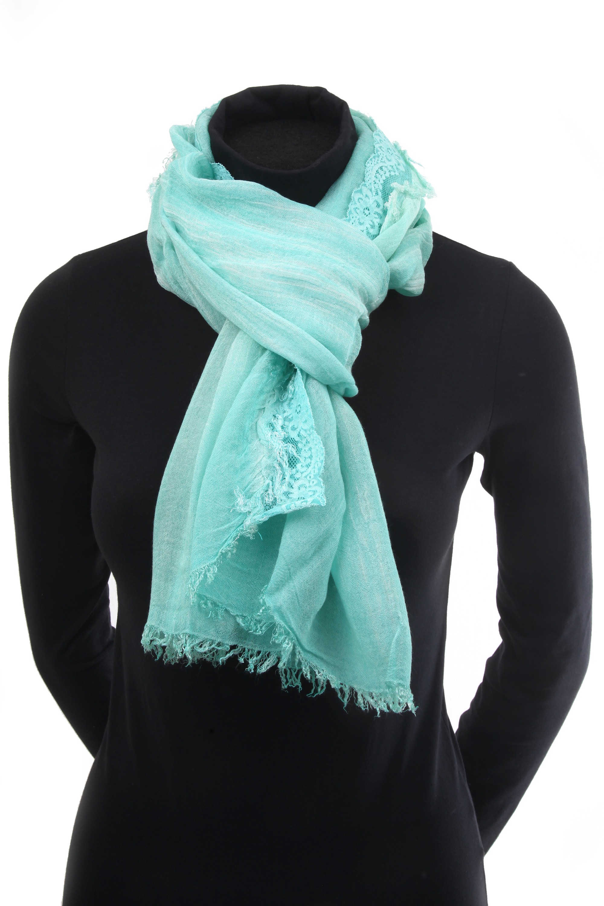 COLLEZIONE ALESSANDRO Modeschal "Elsa" 1 Stk. aus Naturmaterial, mit Spitze günstig online kaufen