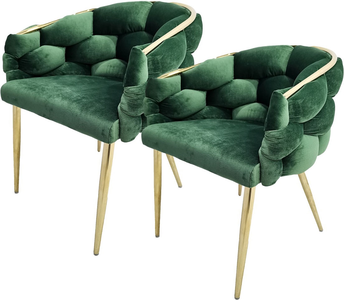 Kayoom Polsterstuhl "Stuhl Grace 125 2er-Set, Gestell aus Eisen, bequem gep günstig online kaufen