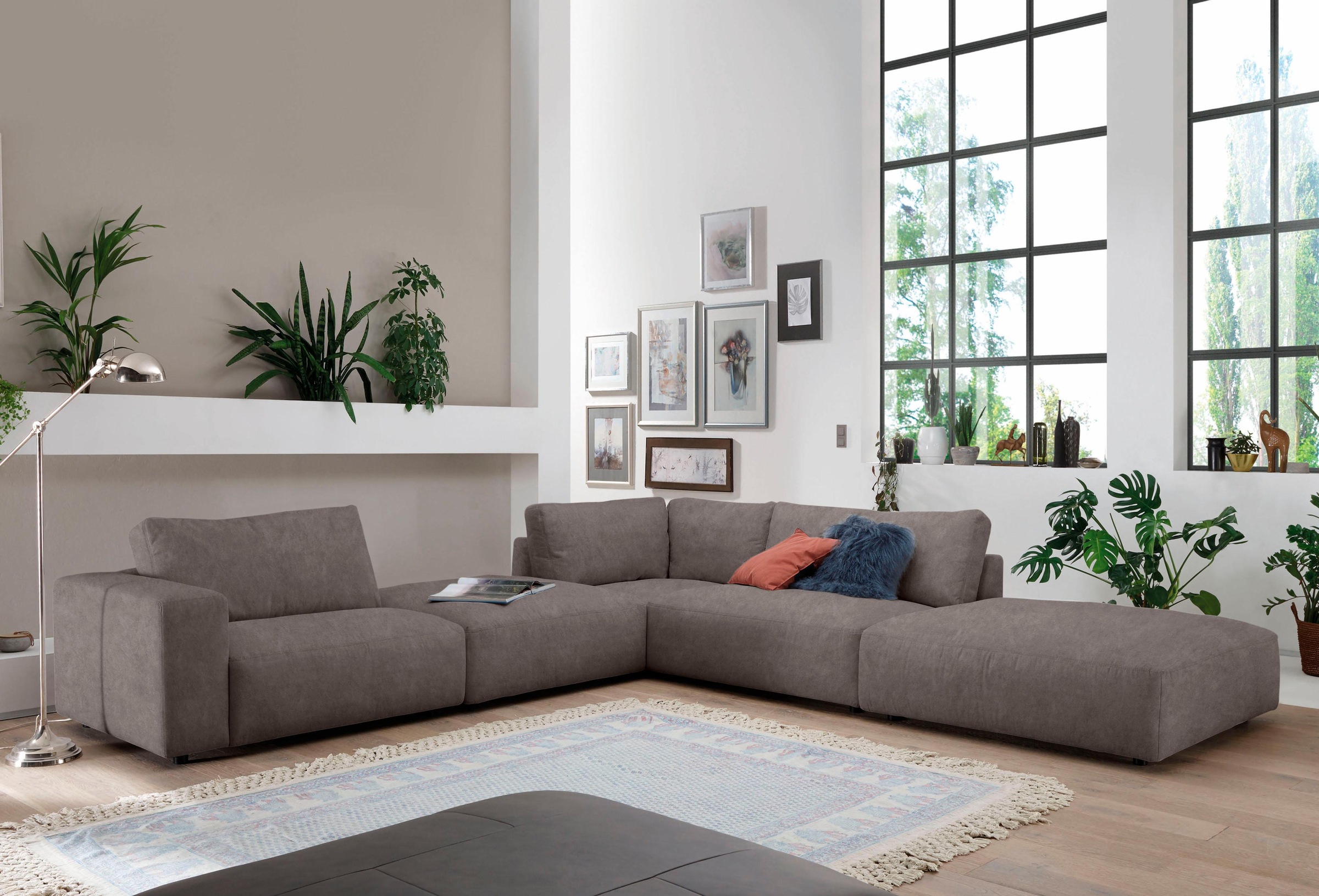 Musterring Ecksofa "LUCIA L-Form" in vielen Qualitäten und 4 verschieden Nähten