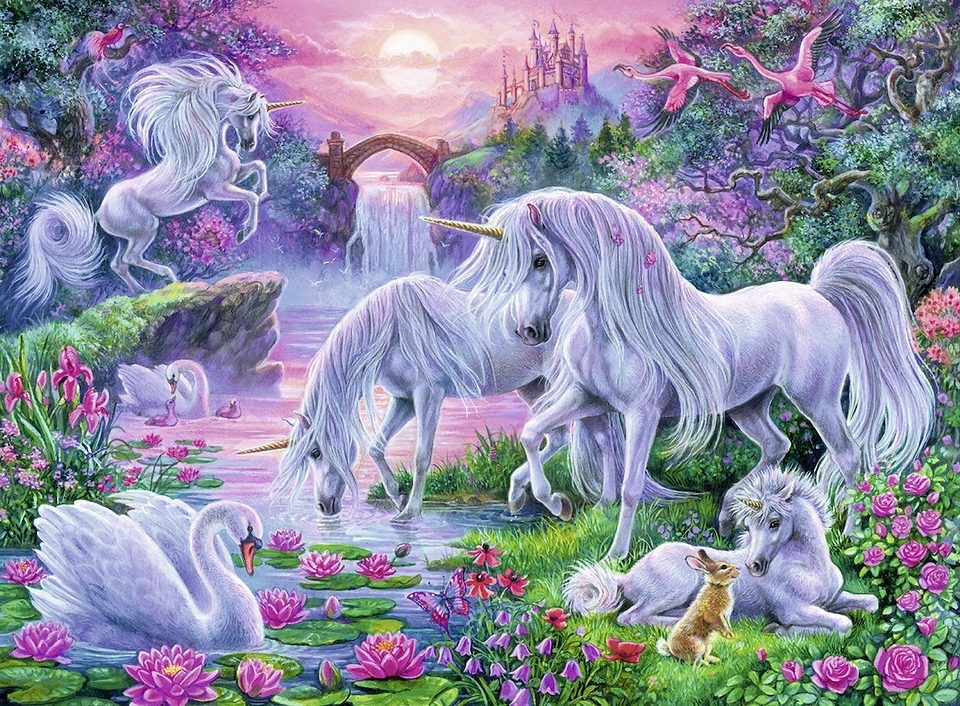 Ravensburger Puzzle »Einhörner im Abendrot«, Made in Germany