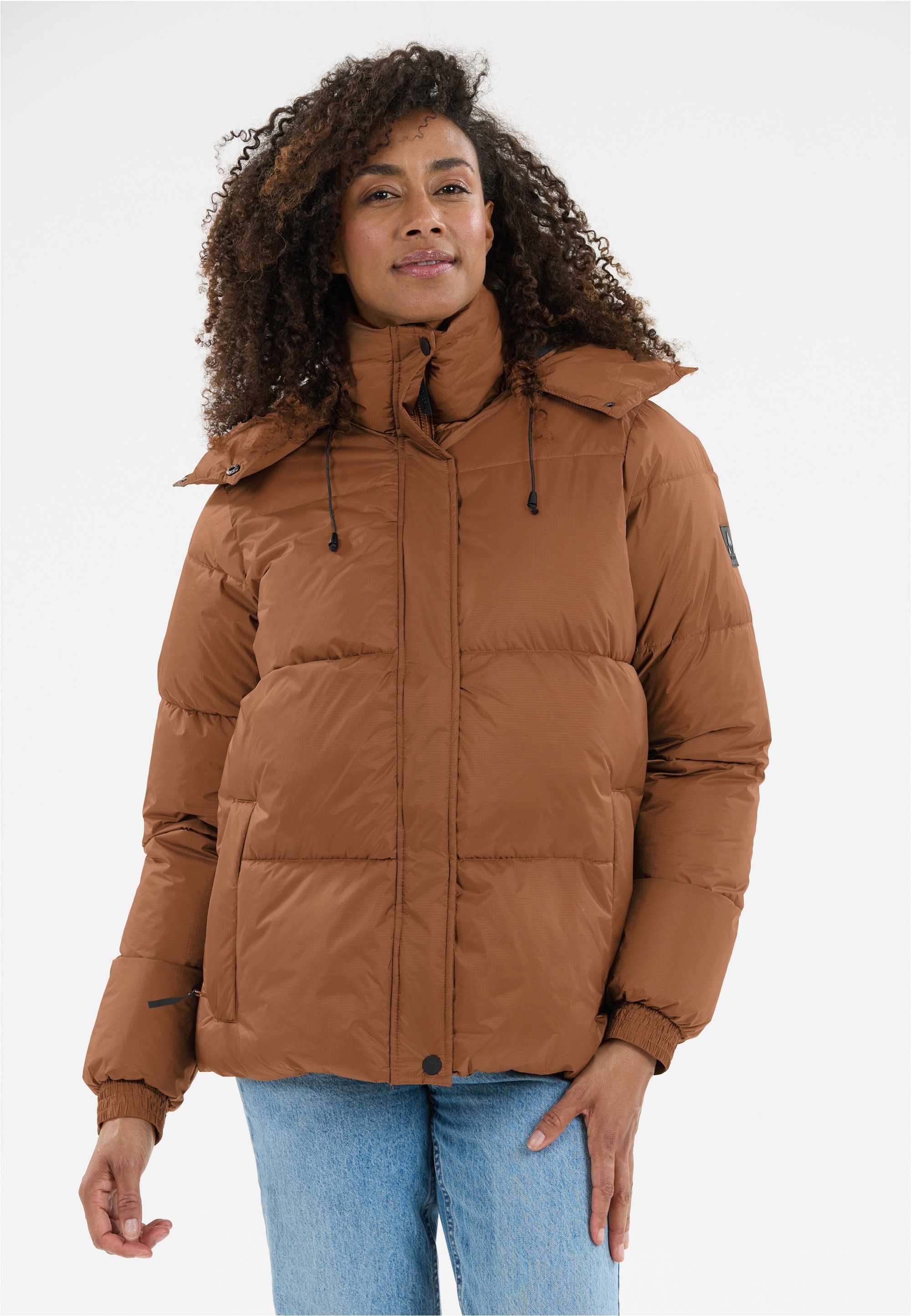Outdoorjacke WHISTLER "Amatos", Damen, Gr. 42, karamell, 100% Polyamid, unifarben, normal, ohne Ausschnitt, Jacken Outdoorjacke, mit hochwertigem BionicFinish