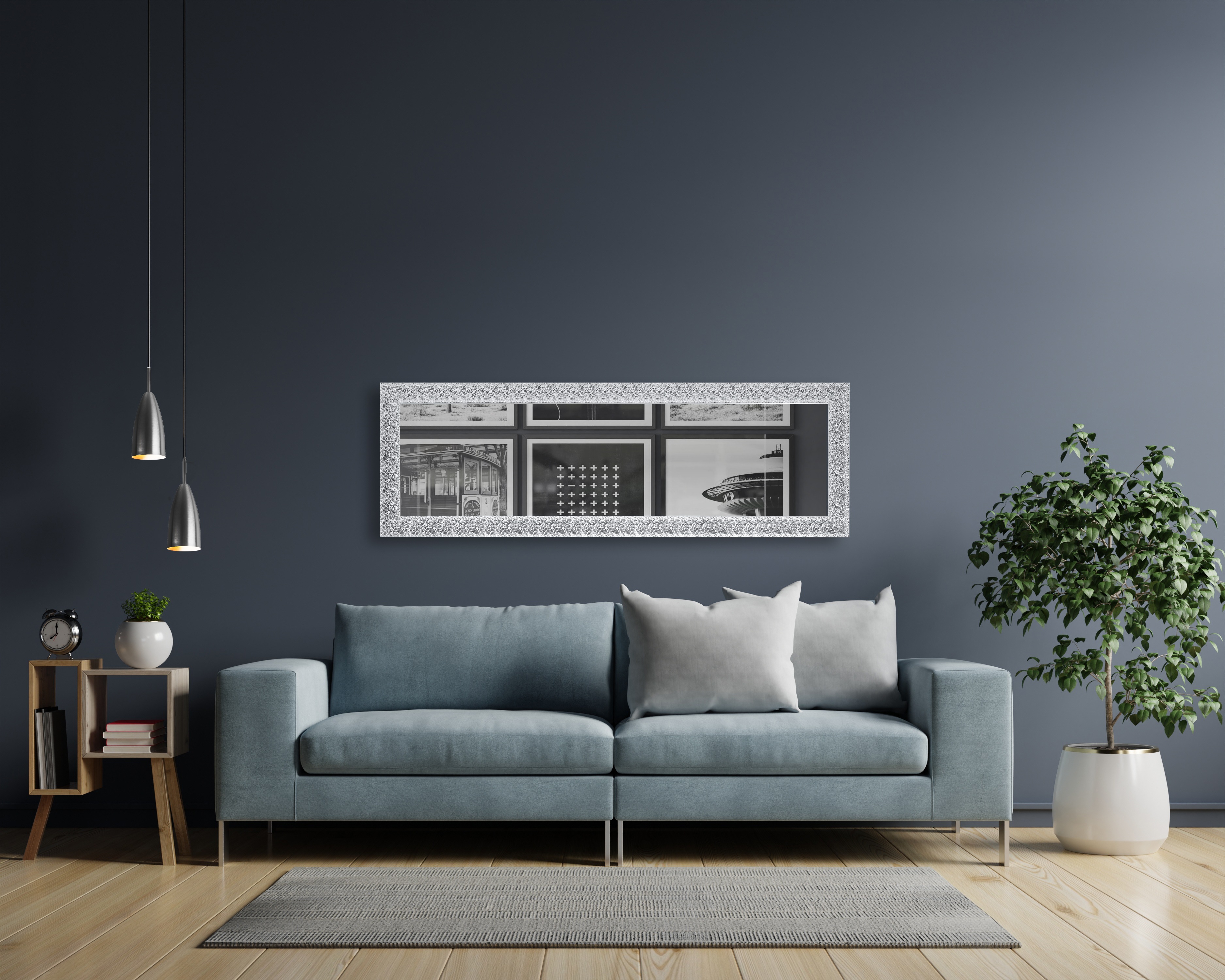 Spiegel, B:50cm H:150cm T:1,7cm, grau, MIRRORS AND MORE, Glas, Schlafzimmer, Spiegel, "Farina"