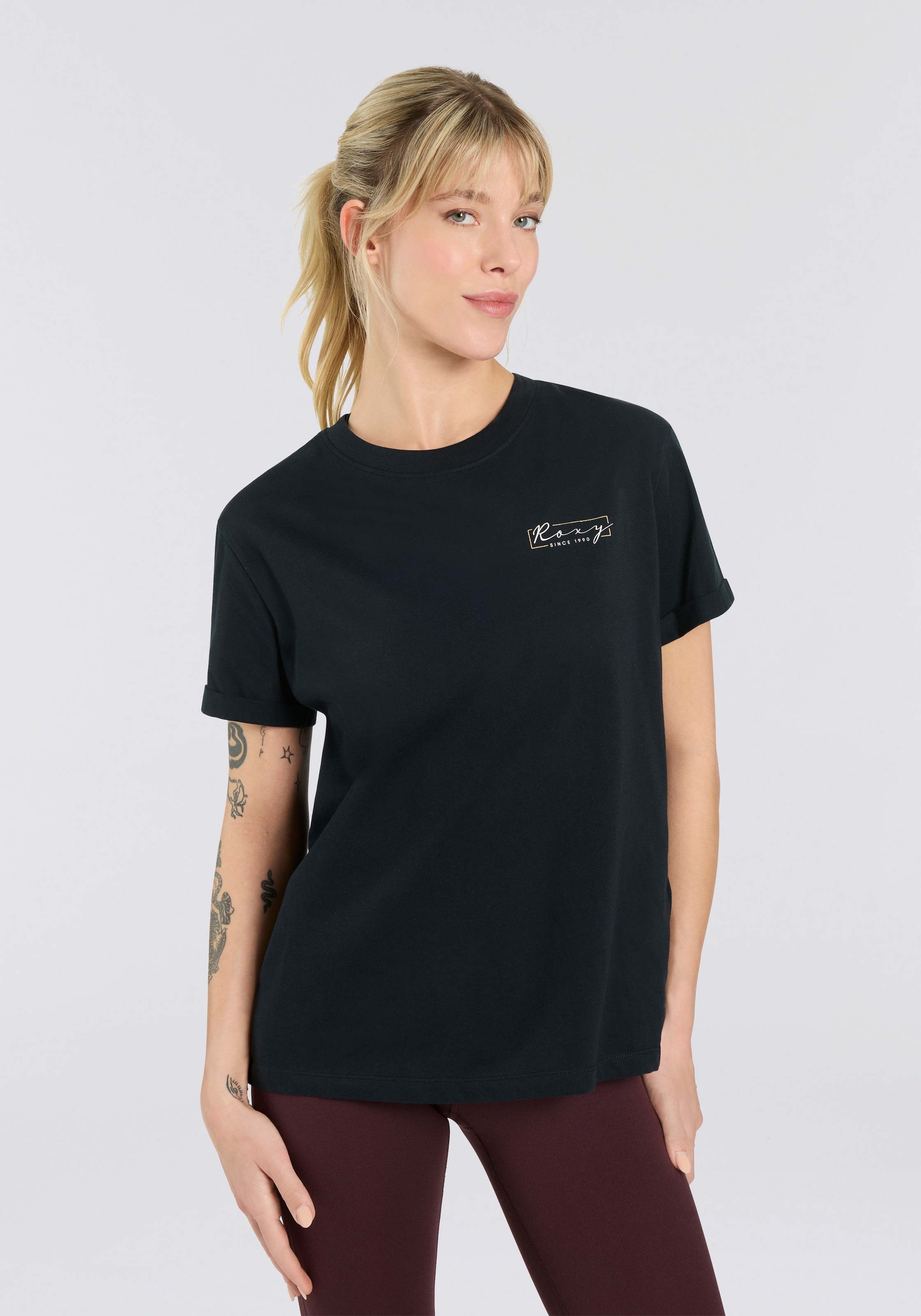 Roxy T-Shirt »SPARKLE EVENING SCRIPT COOL« Packung, 2 tlg.