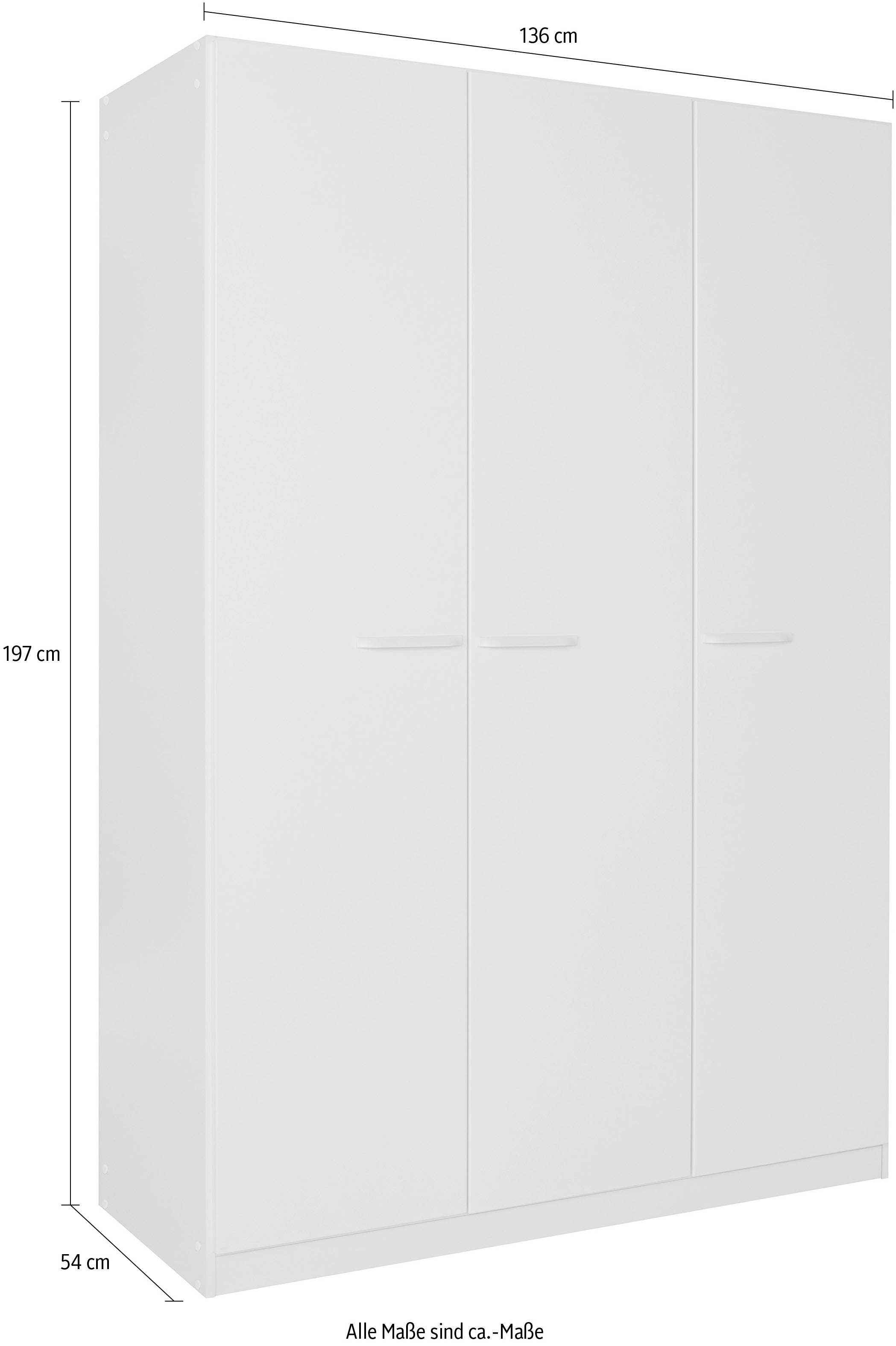 INOSIGN BY RAUCH Drehtürenschrank »Kleiderschrank Schrank Garderobe Wäscheschrank VANDOR«, in drei Breiten, Höhe 197 cm, Griffe in Graumetallic MADE IN GERMANY