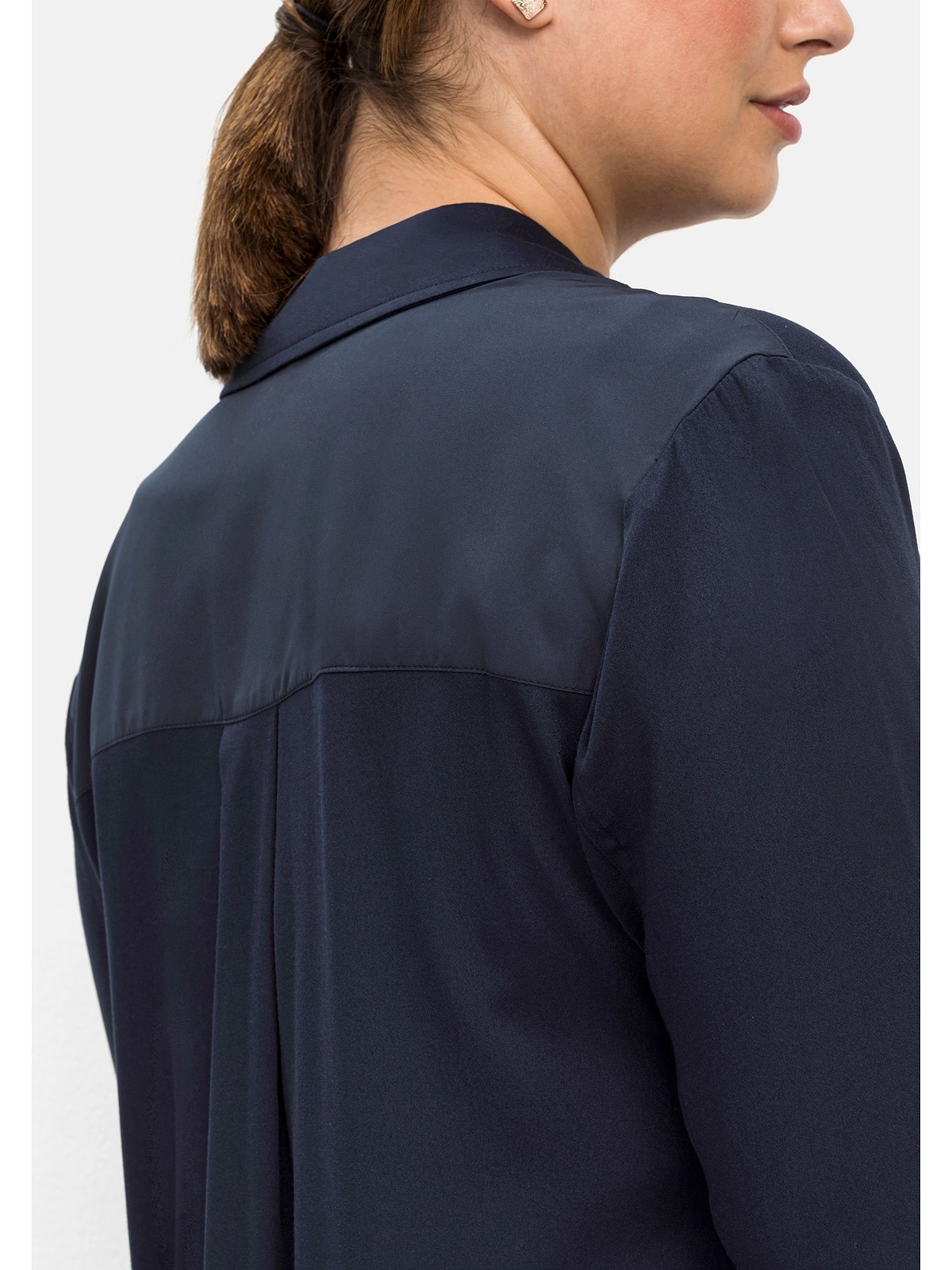 Sheego Longtunika »Große Größen«, mit Hemdkragen und Reißverschluss