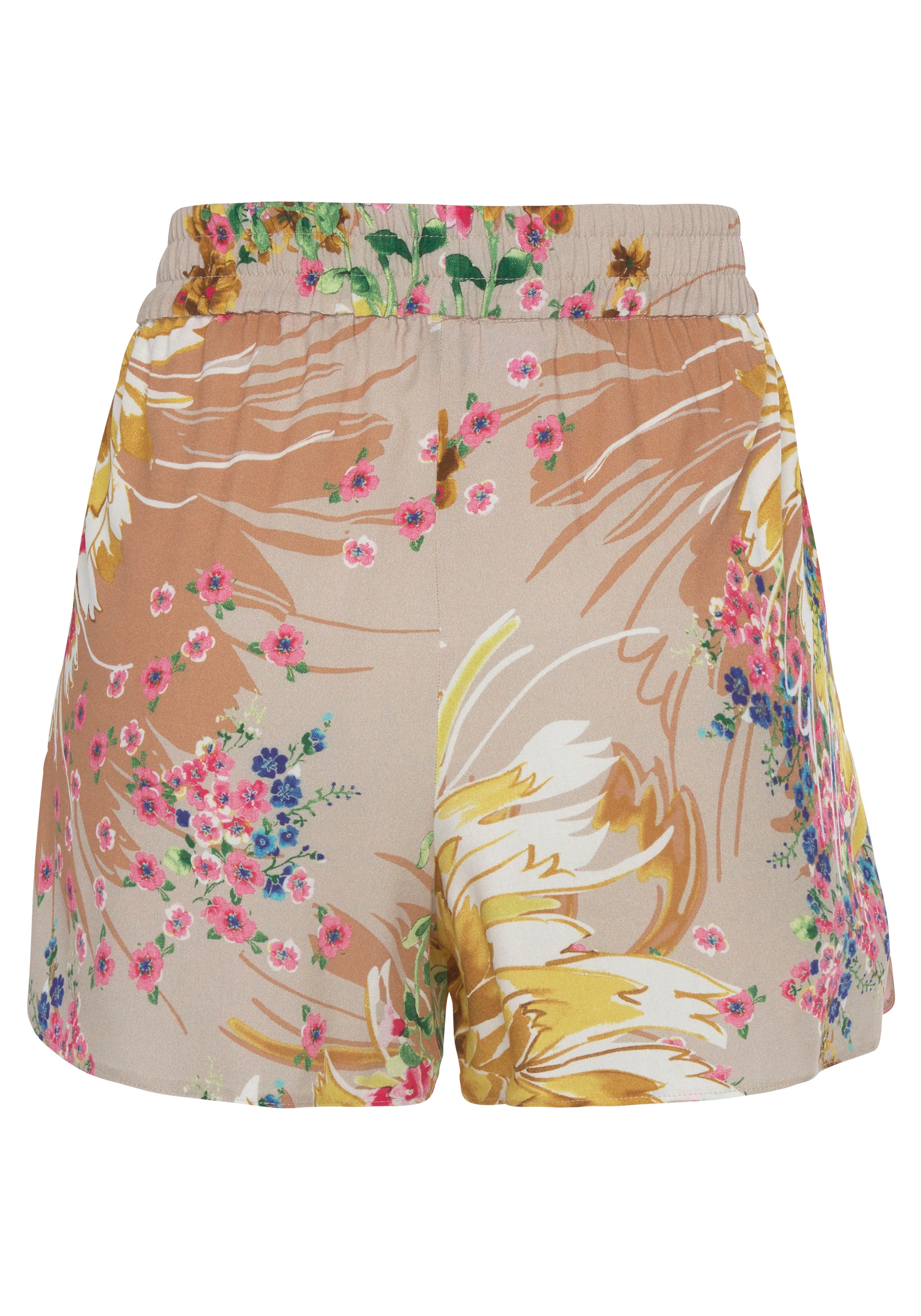 LASCANA Webshorts, mit Blumendruck und Taschen, kurze Hose, elastisch