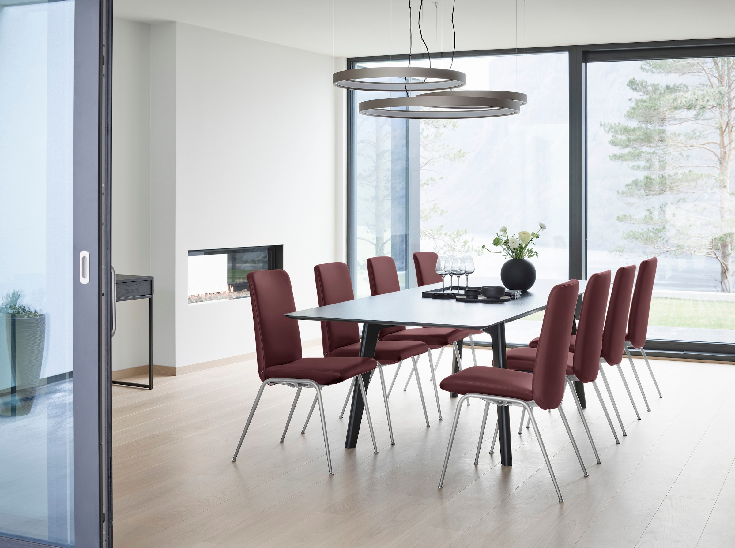 Stressless® Polsterstuhl »Laurel«, Leder BATICK, Low Back, Größe L, mit Beinen aus Stahl in Schwarz matt