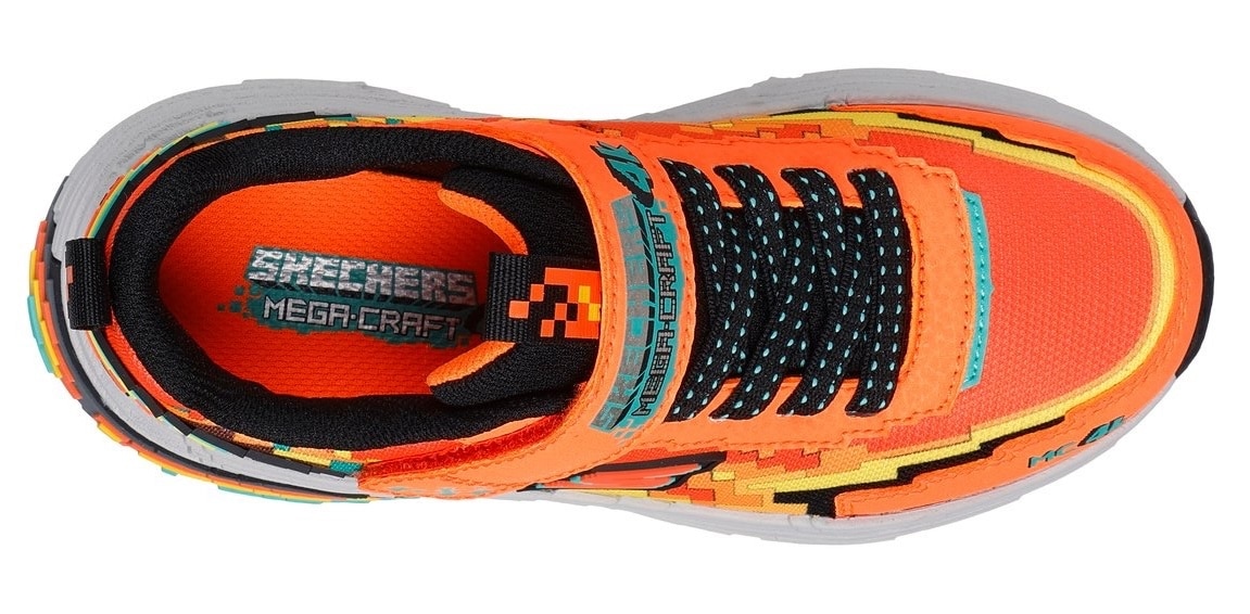 Skechers Sneaker »MEGA-CRAFT 4K«, Klettschuh im coolen Pixel-Look, Größenschablone zum Download