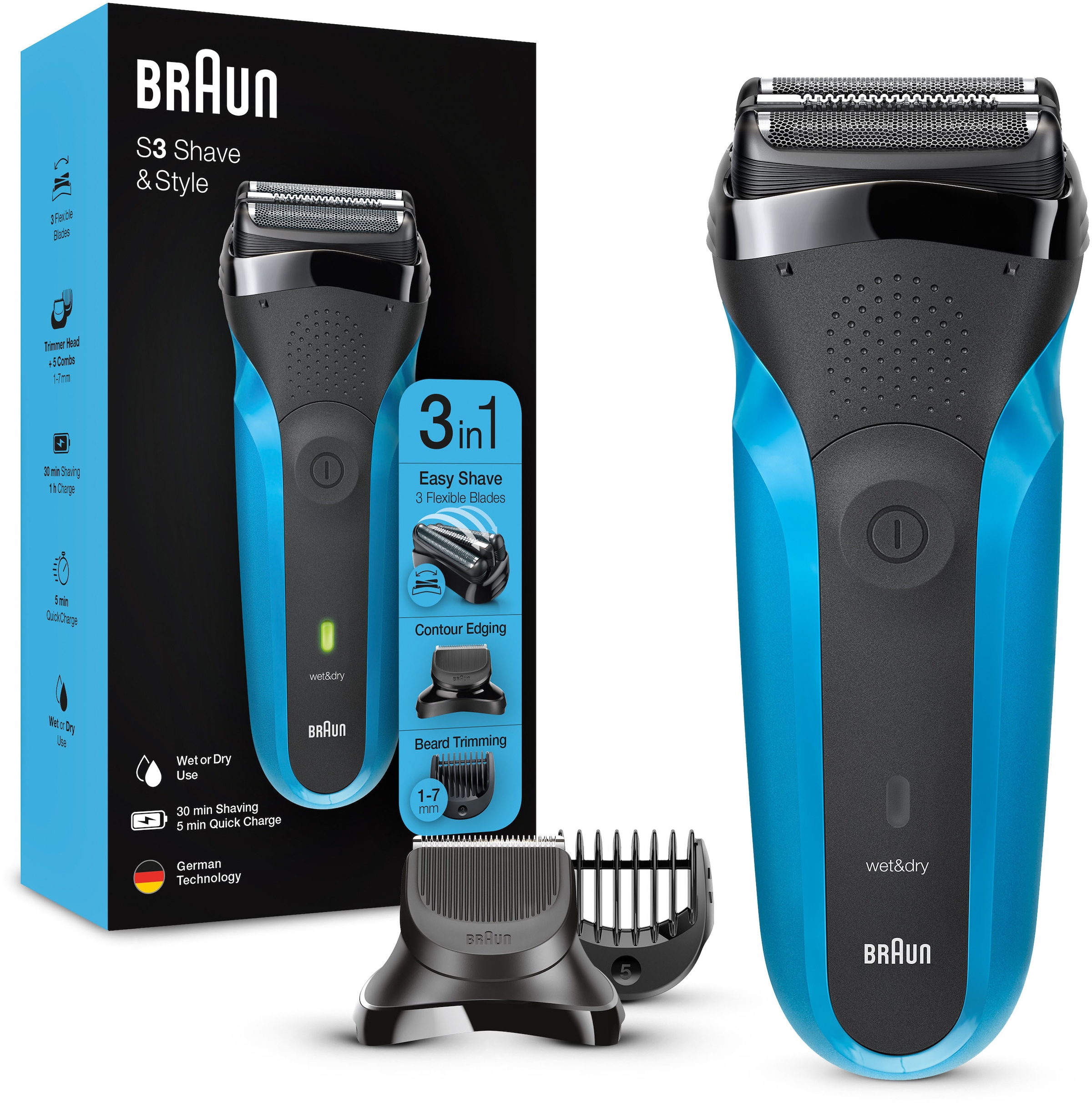 Braun Elektrorasierer »Series 3 Shave and Style 310BT«