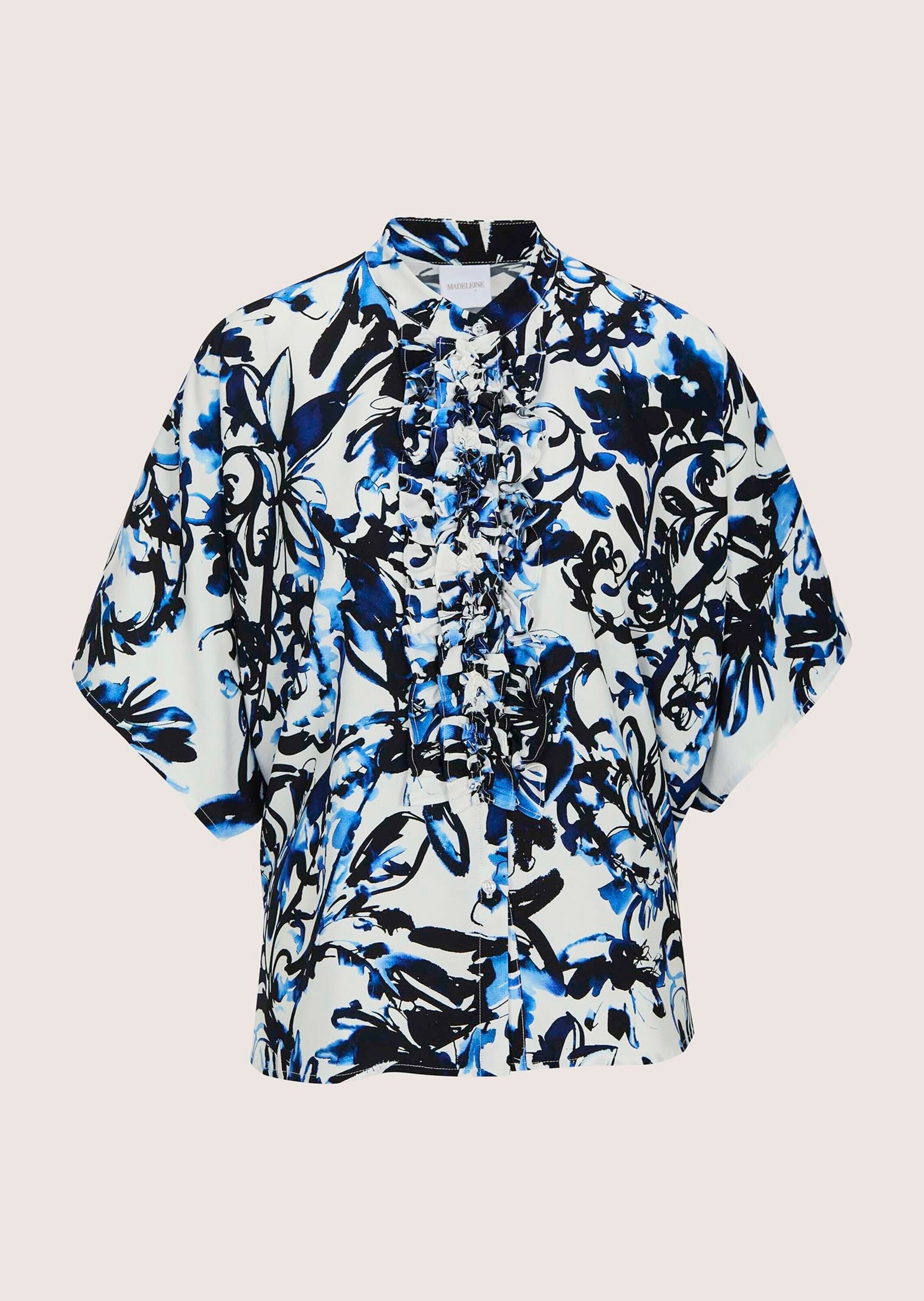 MADELEINE Kurzarmbluse "Blusenshirt Oversized-Bluse mit Rüschen" Bluse mit günstig online kaufen