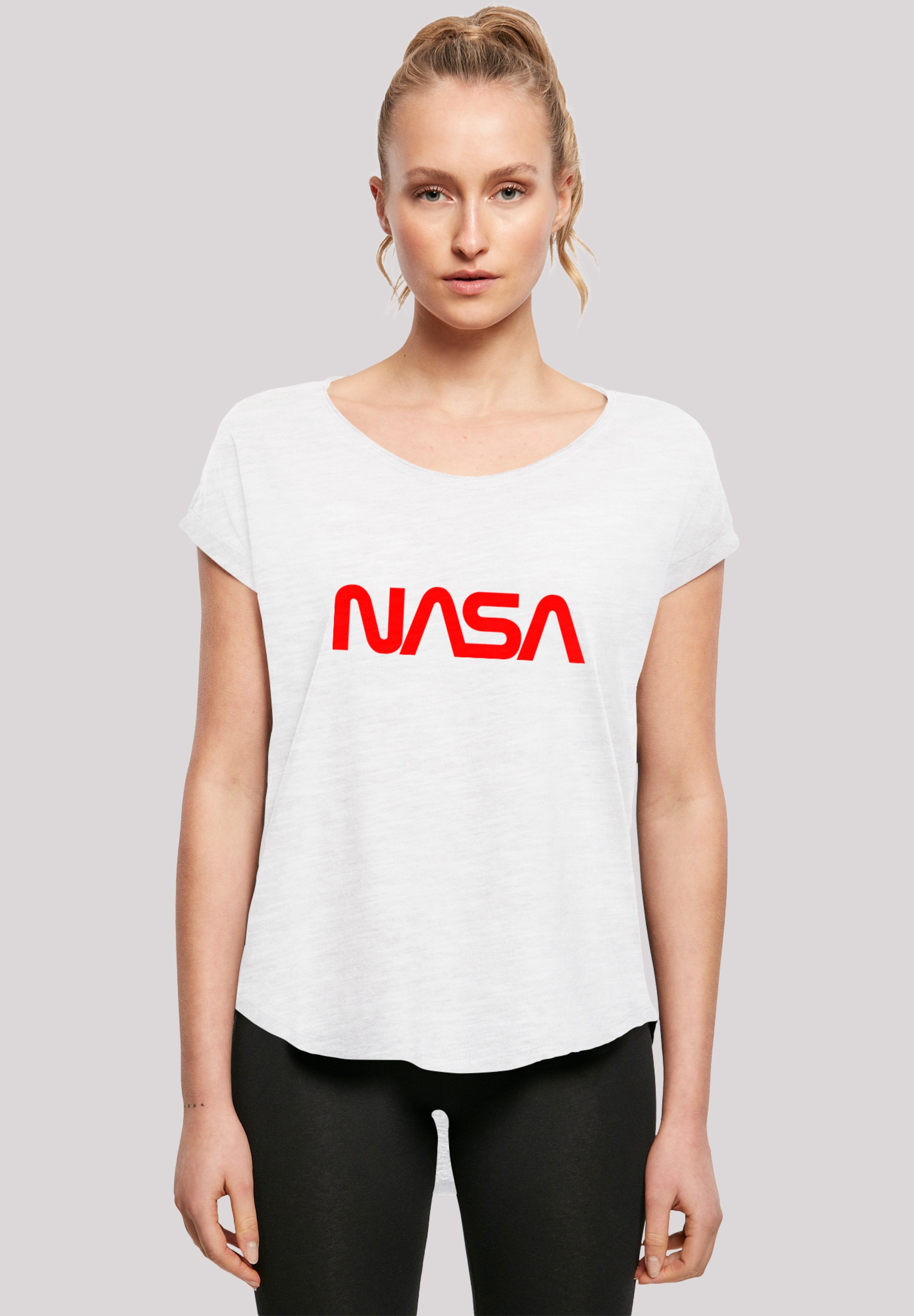 T-Shirt »Long Cut T-Shirt NASA Modern Logo White«, Damen,Premium...