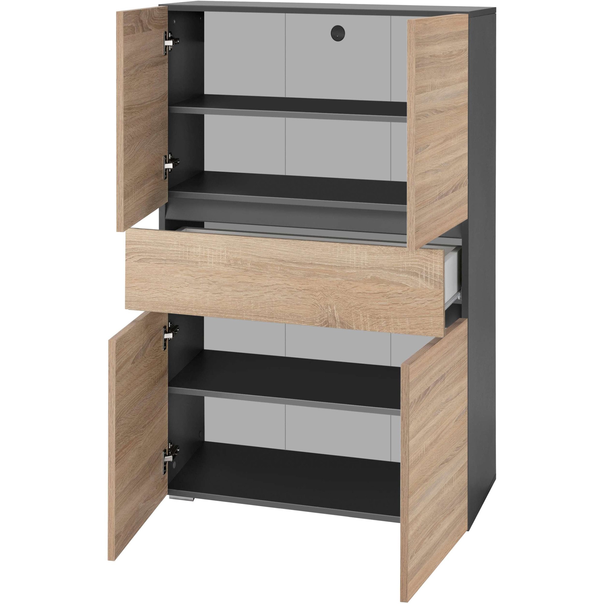 Home affaire Midischrank »Wisla«, mit 4 Türen & 1 Schublade, Breite 76 cm, Höhe 130 cm